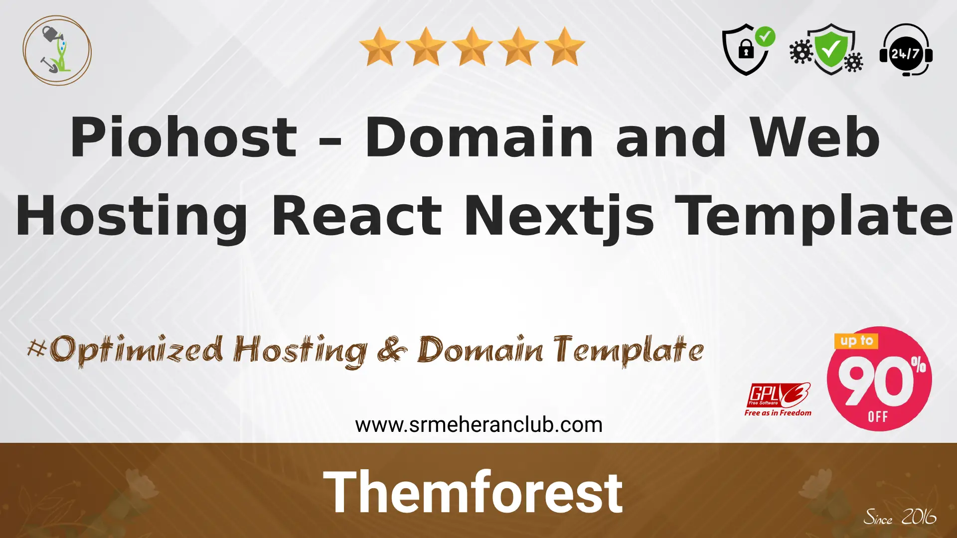 Piohost – Domain and Web Hosting React Nextjs Template