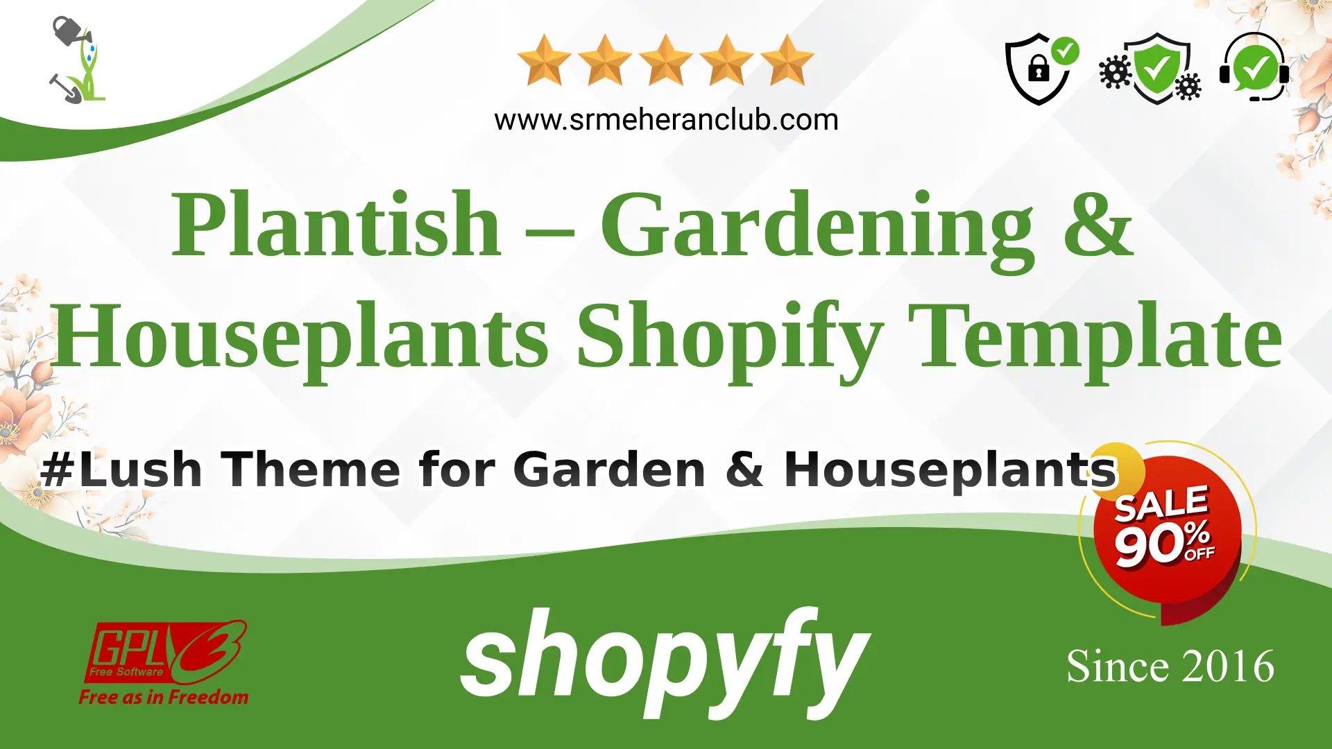 Plantish – Gardening & Houseplants Shopify Template — Theme by Templatemonster