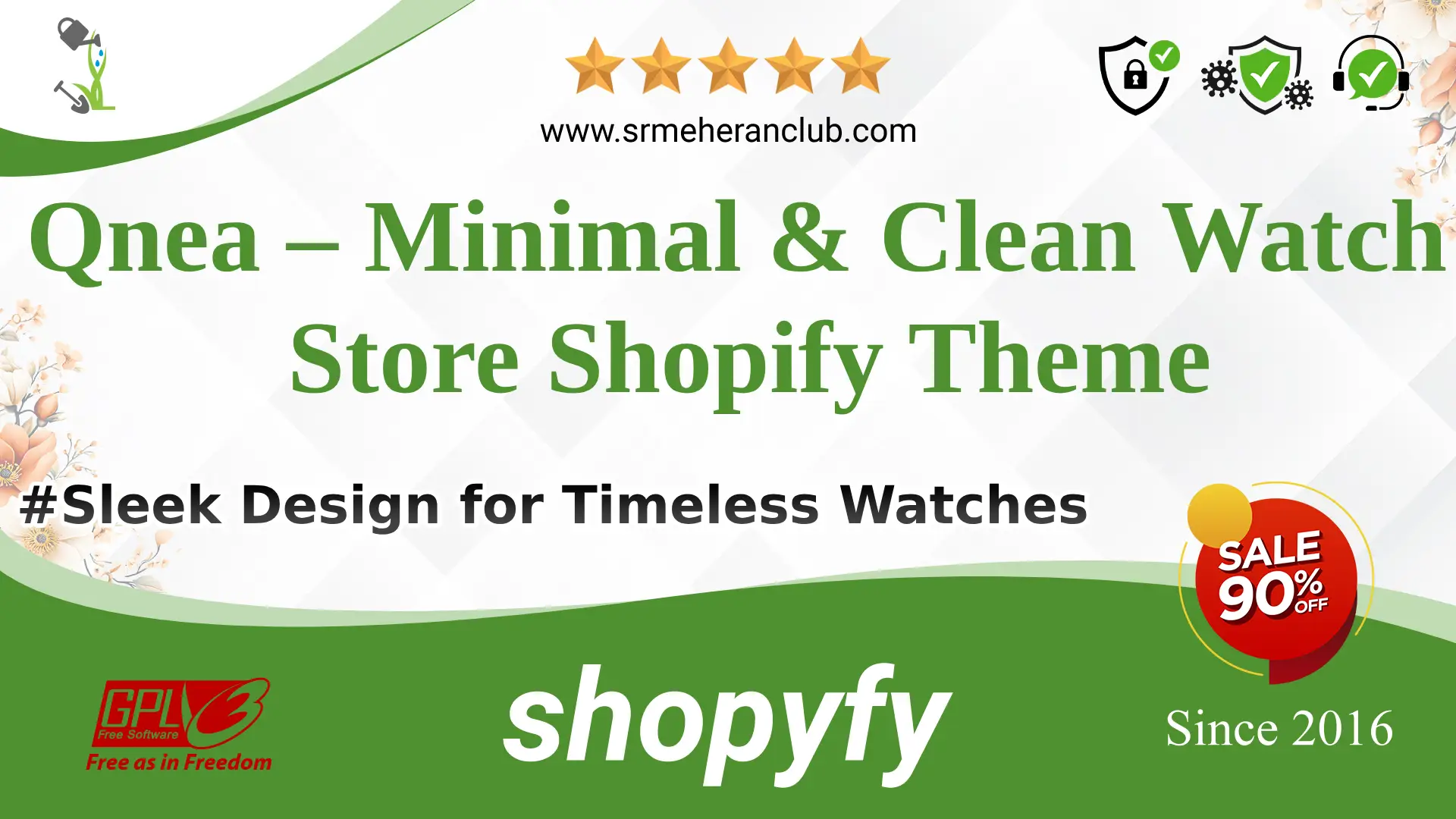 Qnea – Minimal & Clean Watch Store Shopify Theme — Theme by Templatemonster