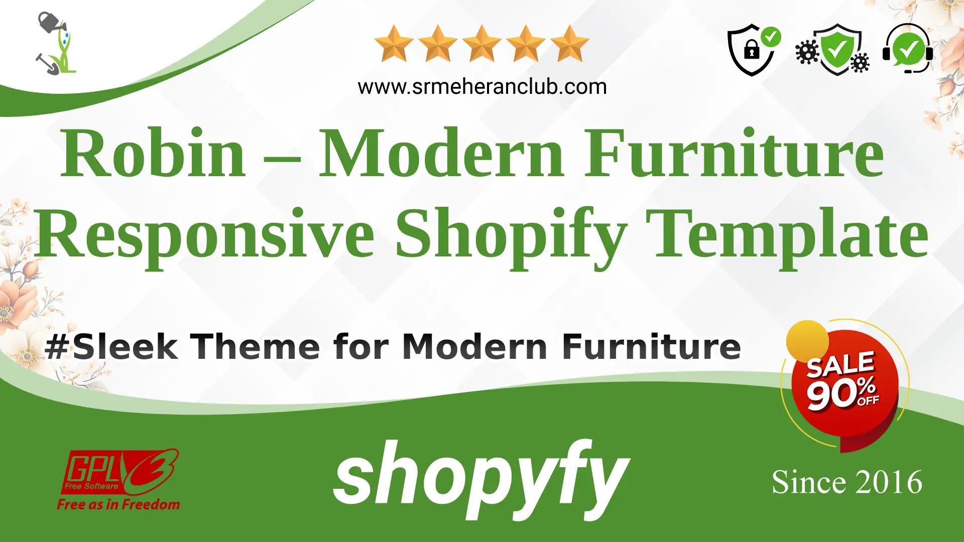 Robin – Modern Furniture Responsive Shopify Template — Theme by Templatemonster
