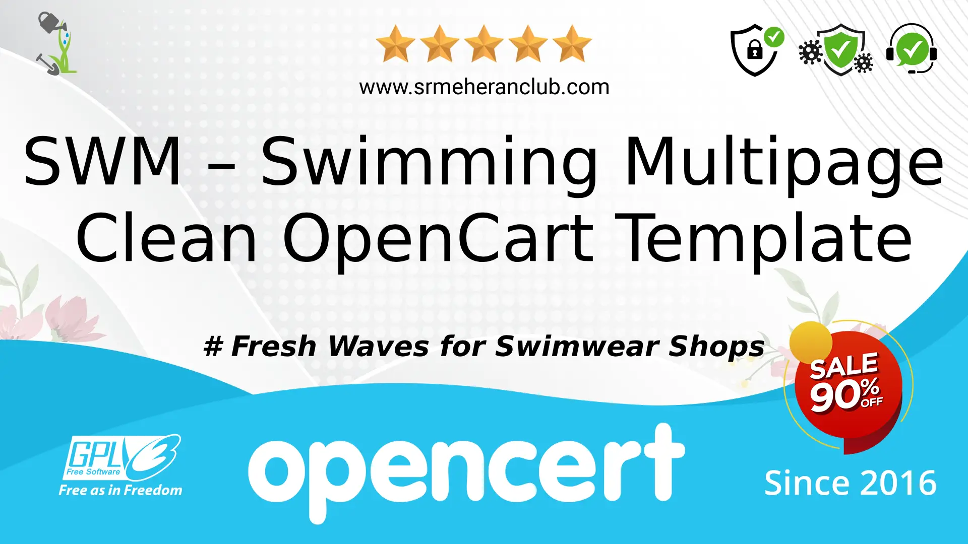 SWM – Swimming Multipage Clean OpenCart Template — Template by Templatemonster