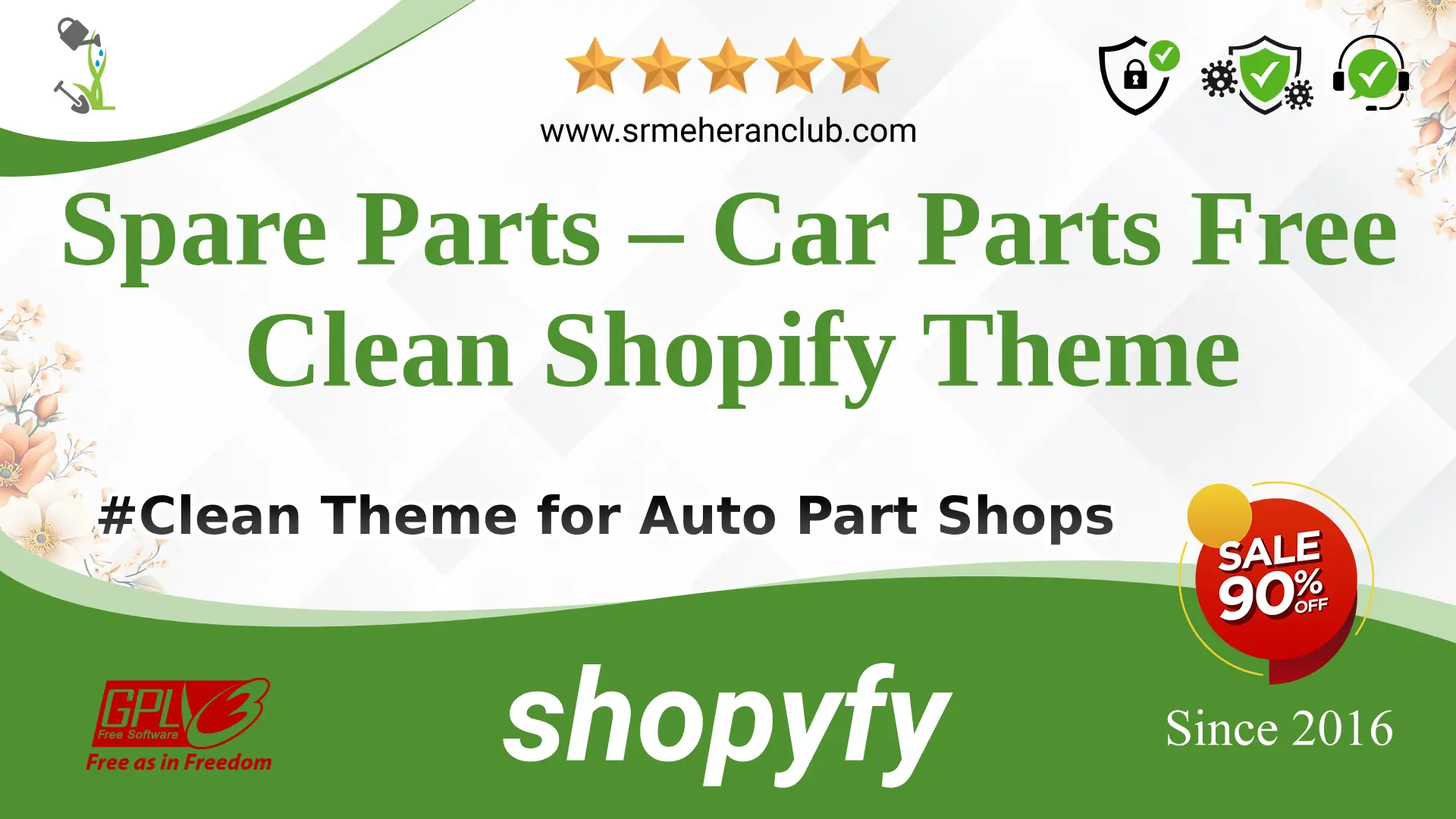 Spare Parts – Car Parts Free Clean Shopify Theme — Theme by Templatemonster