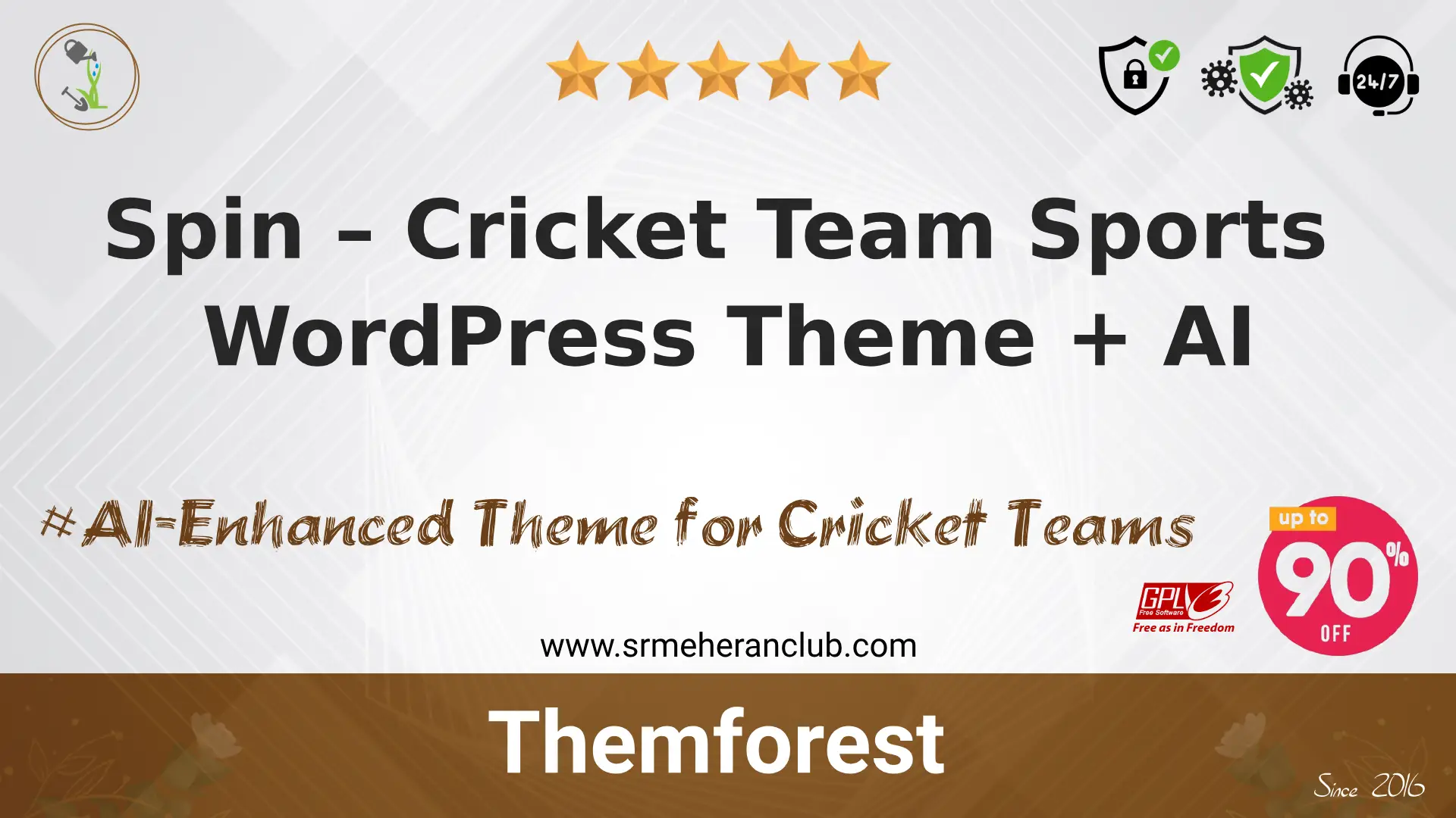 Spin – Cricket Team Sports WordPress Theme + AI — Theme by Themeforest
