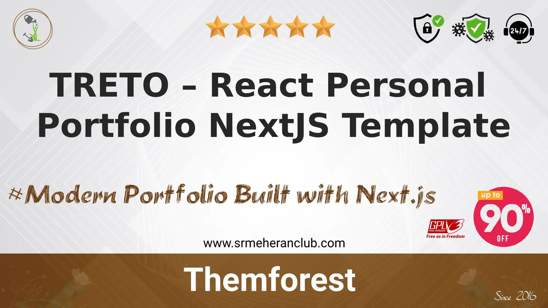 TRETO – React Personal Portfolio NextJS Template