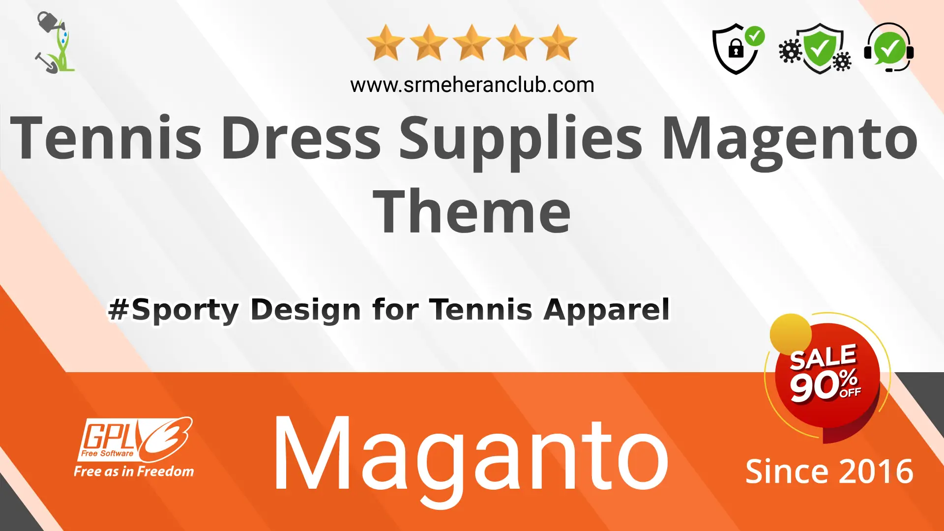 Tennis Dress Supplies Magento Theme — Theme by Templatemonster