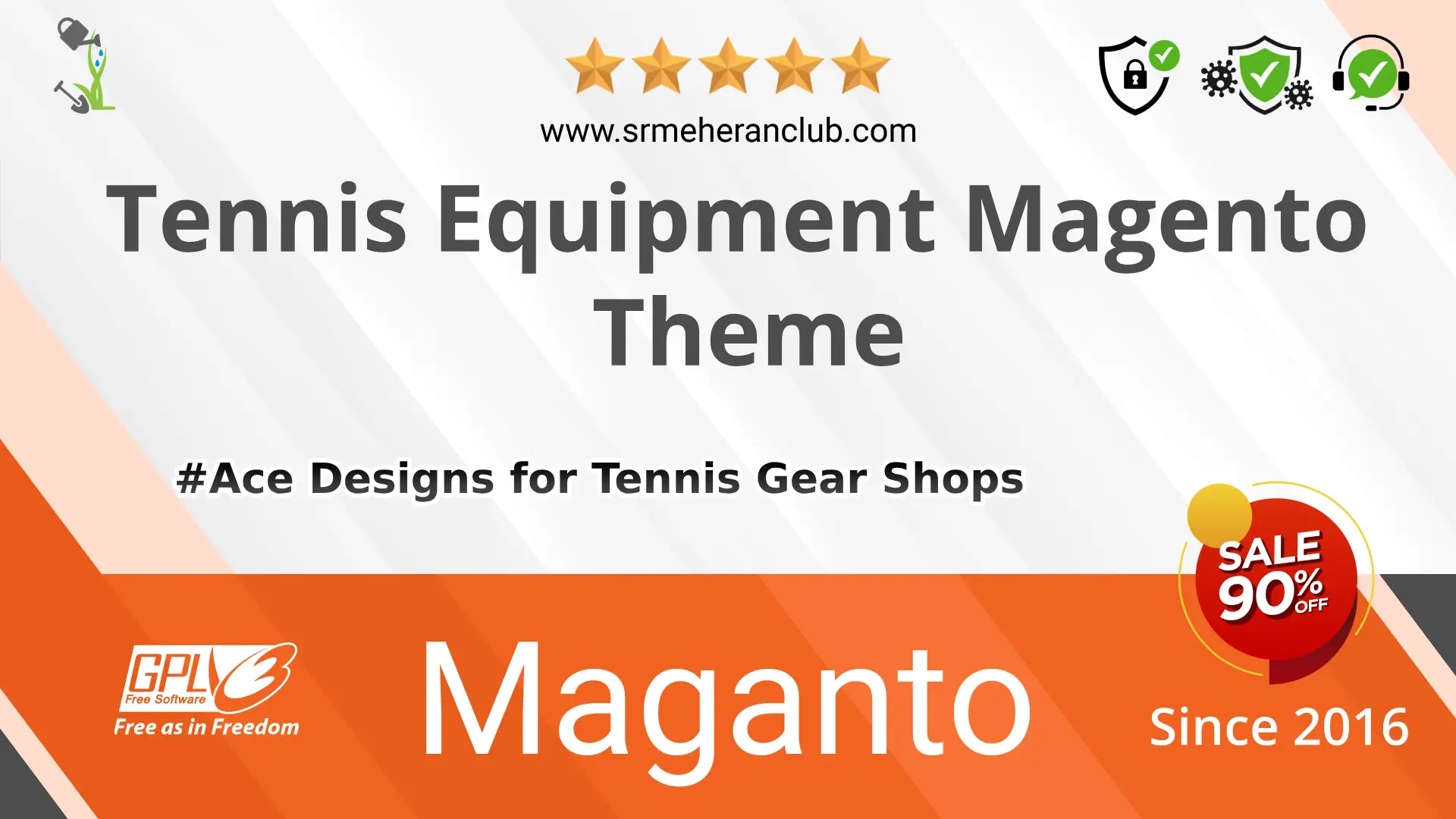 Tennis Equipment Magento Theme — Theme by Templatemonster