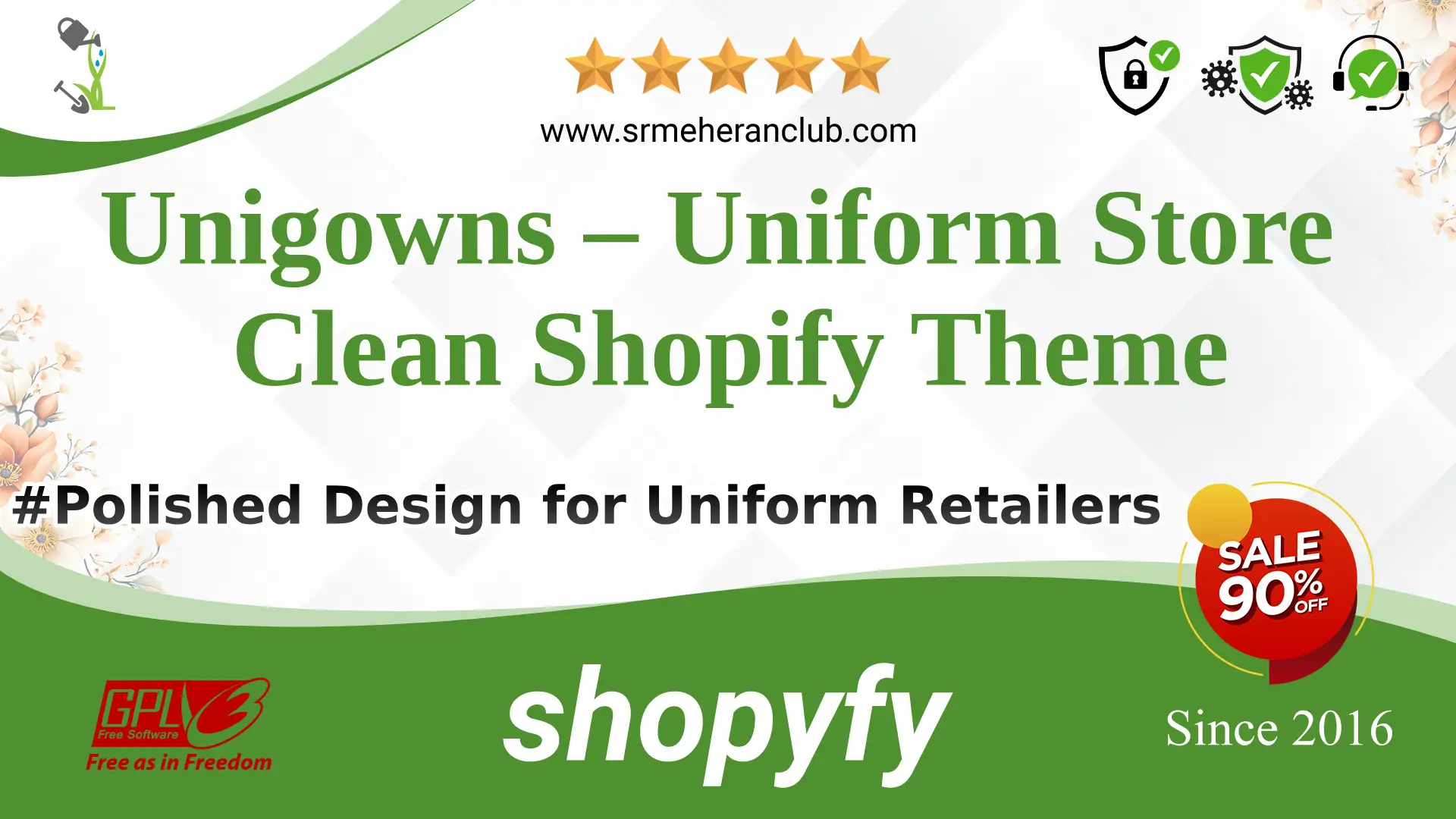 Unigowns – Uniform Store Clean Shopify Theme — Theme by Templatemonster