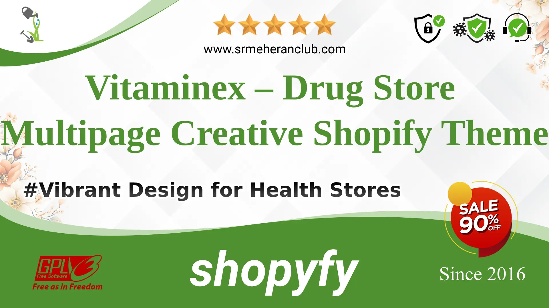Vitaminex – Drug Store Multipage Creative Shopify Theme — Theme by Templatemonster
