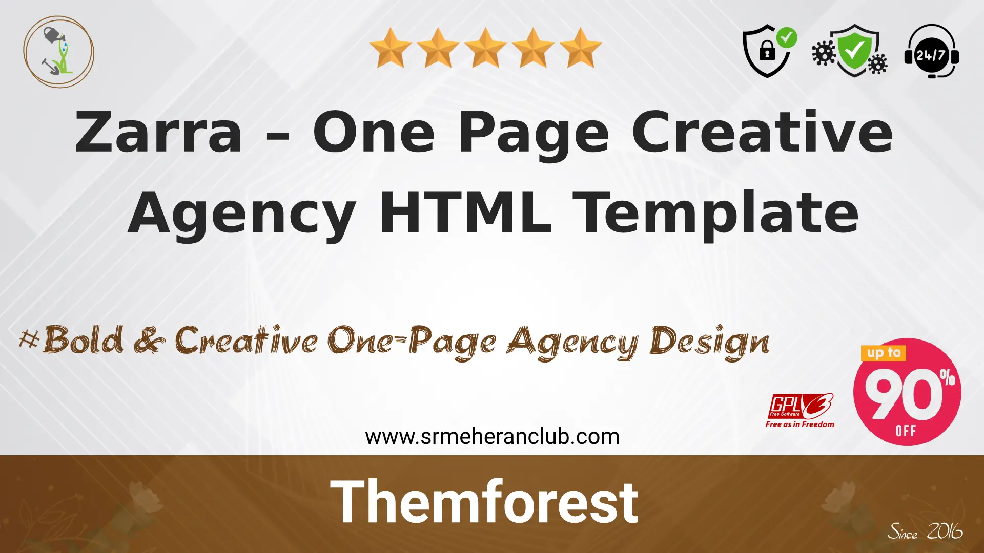 Zarra – One Page Creative Agency HTML Template