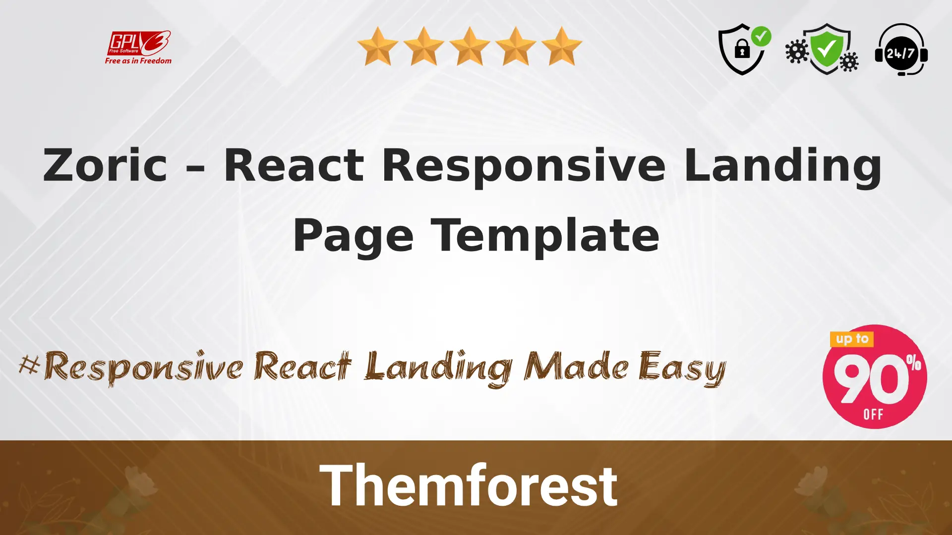 Zoric – React Responsive Landing Page Template — Template by Themeforest