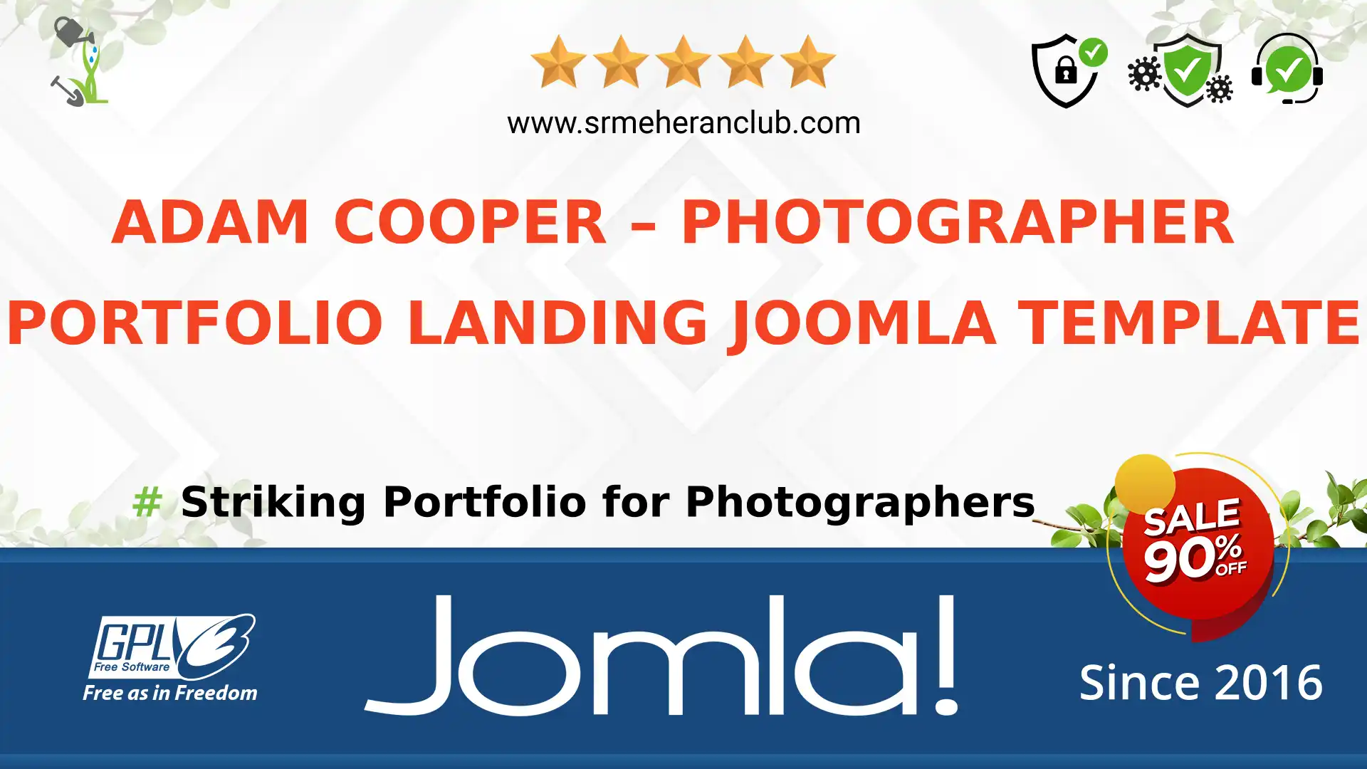 Adam Cooper – Photographer Portfolio Landing Joomla Template — Theme by Templatemonster