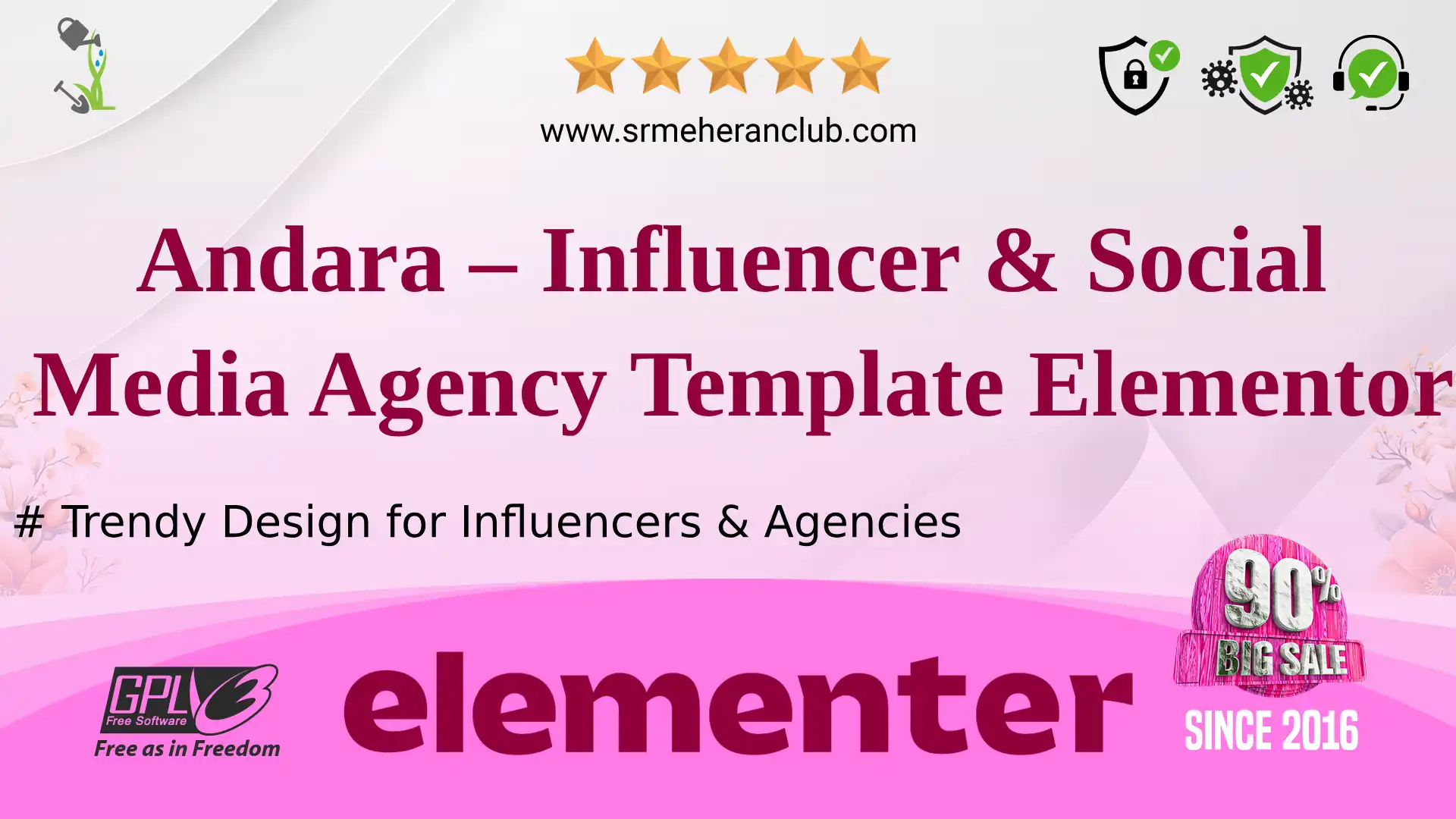 Andara – Influencer & Social Media Agency Template Elementor — Elementor Kit by Themeforest