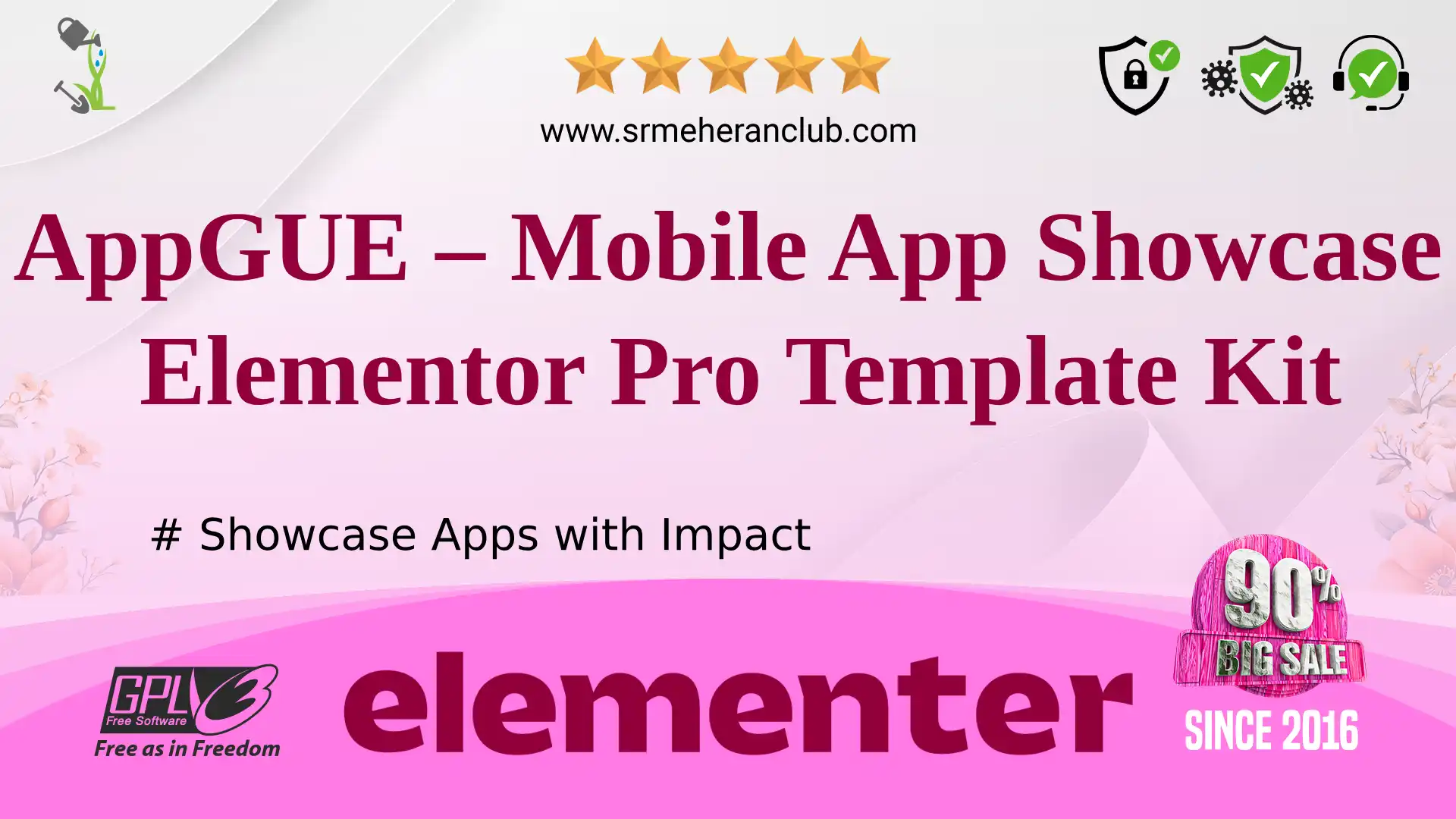 AppGUE – Mobile App Showcase Elementor Pro Template Kit — Elementor Kit by Themeforest