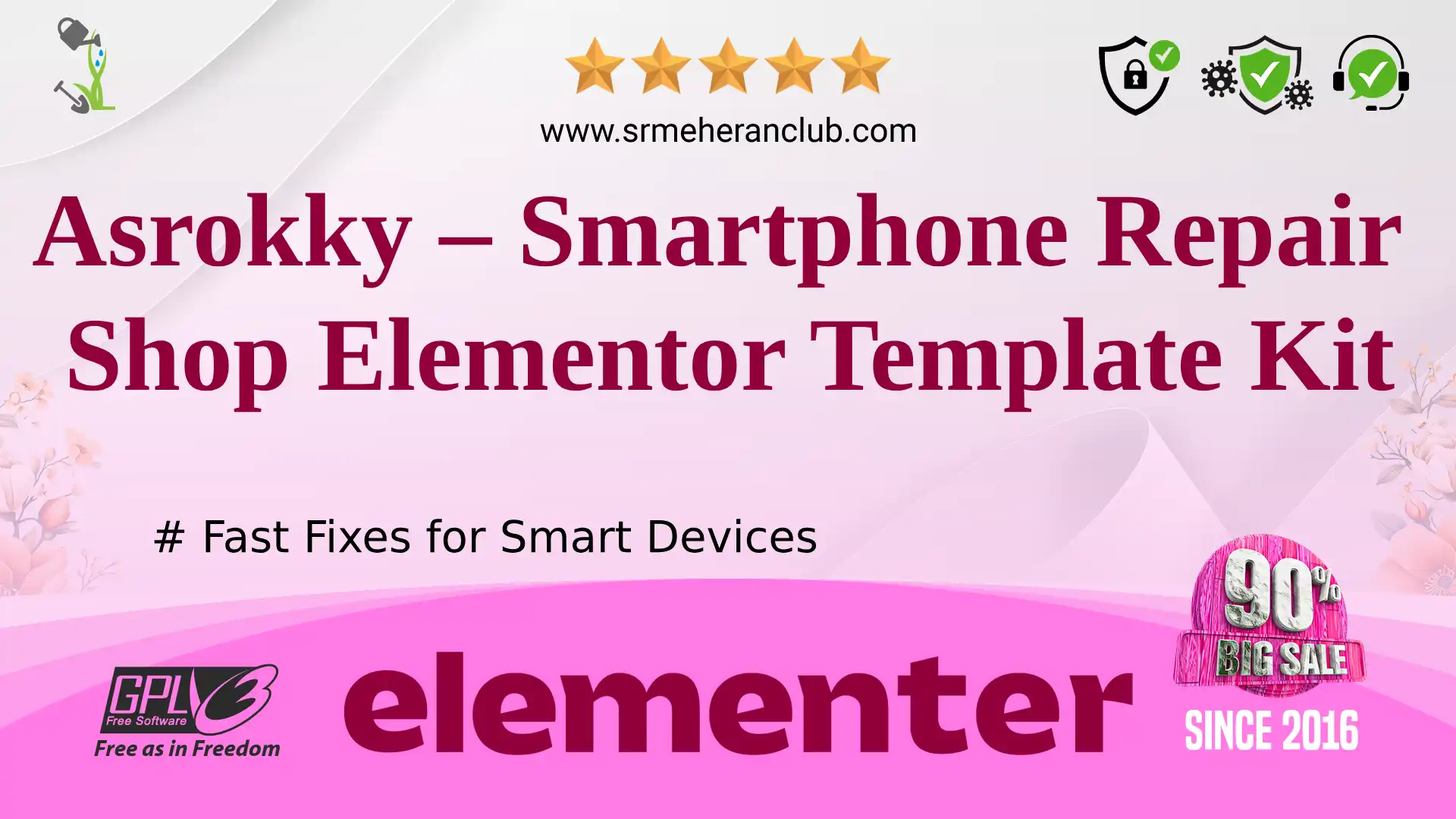 Asrokky – Smartphone Repair Shop Elementor Template Kit — Elementor Kit by Themeforest