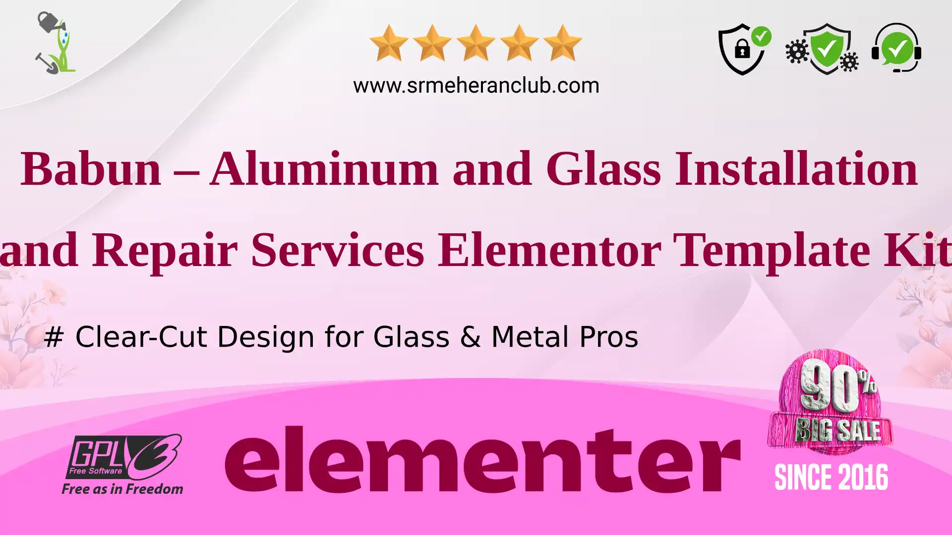 Babun – Aluminum and Glass Installation and Repair Services Elementor Template Kit — Elementor Kit by Themeforest