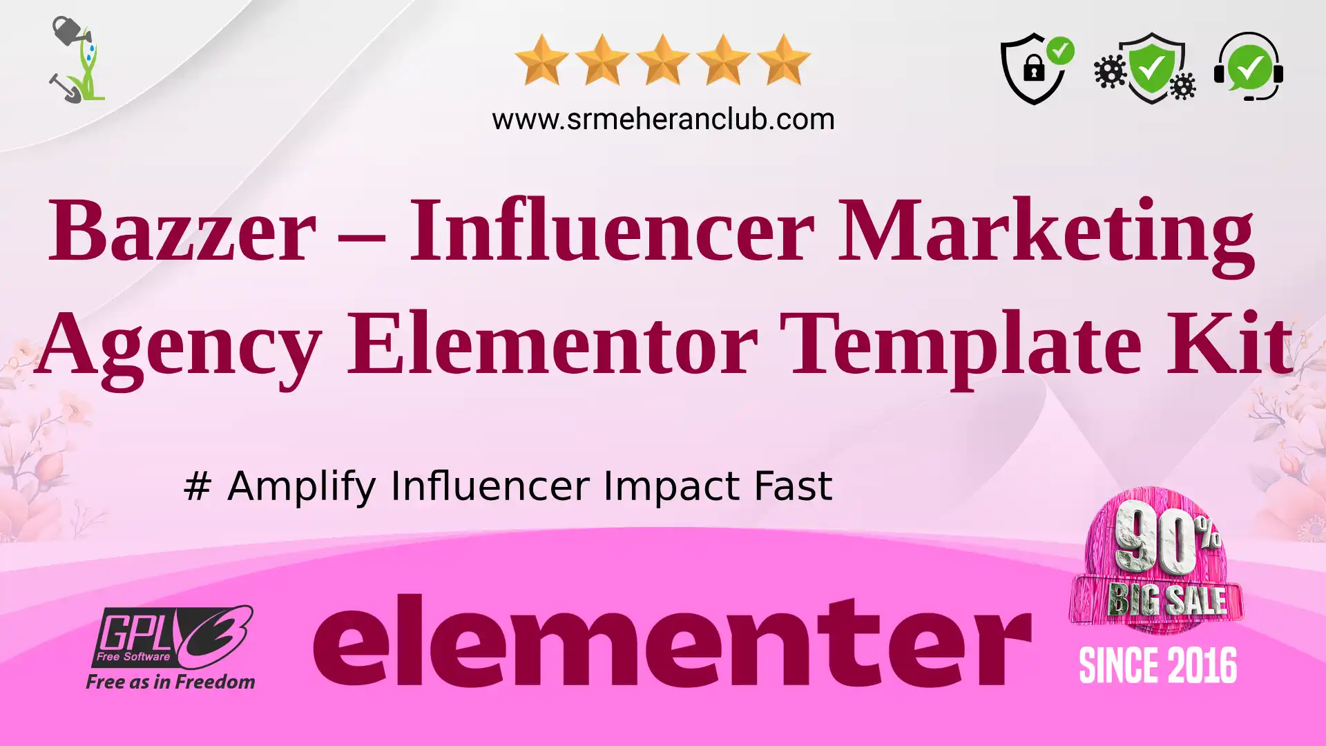 Bazzer – Influencer Marketing Agency Elementor Template Kit