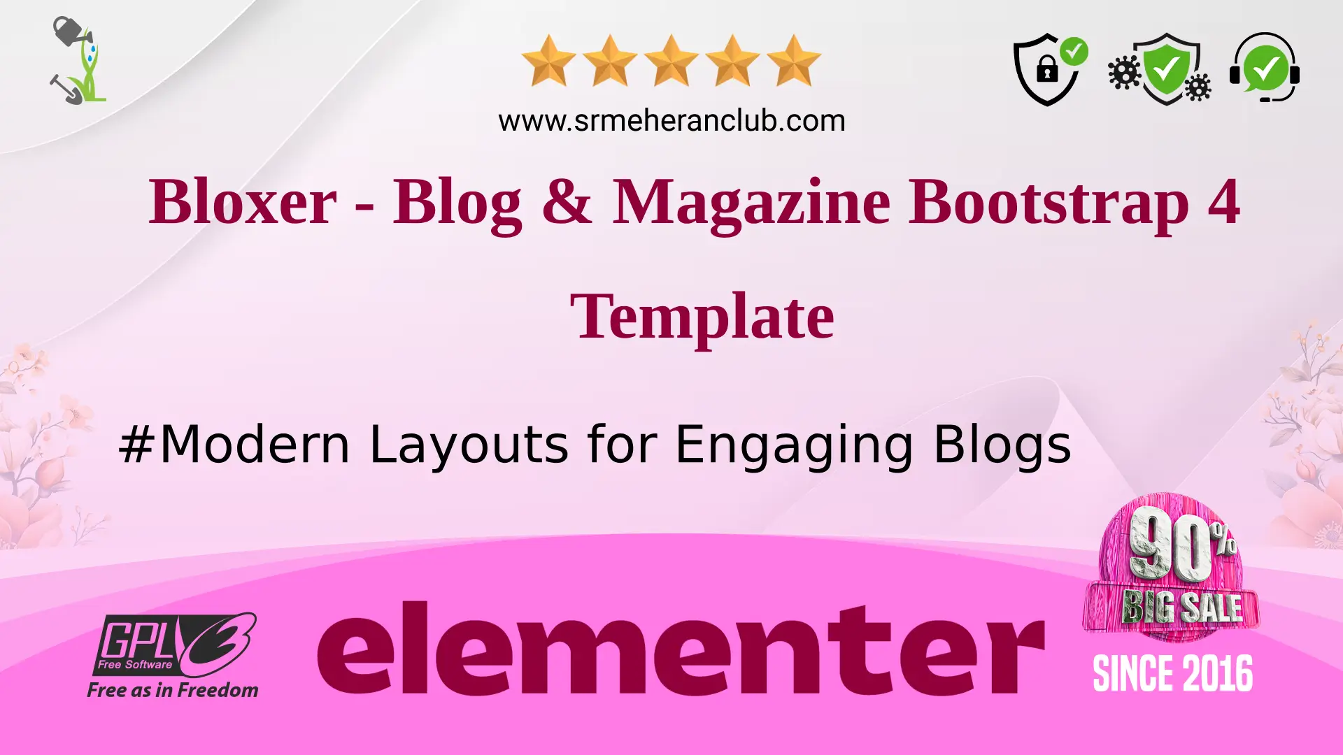 Bloxer – Blog & Magazine Bootstrap 4 Template — Elementor Kit by Themeforest