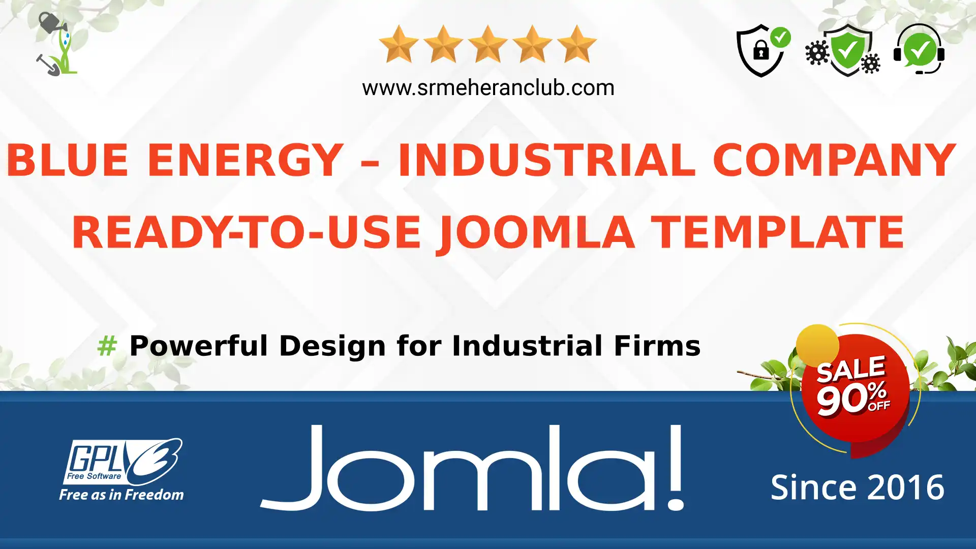Blue Energy – Industrial Company Ready-To-Use Joomla Template — Theme by Templatemonster