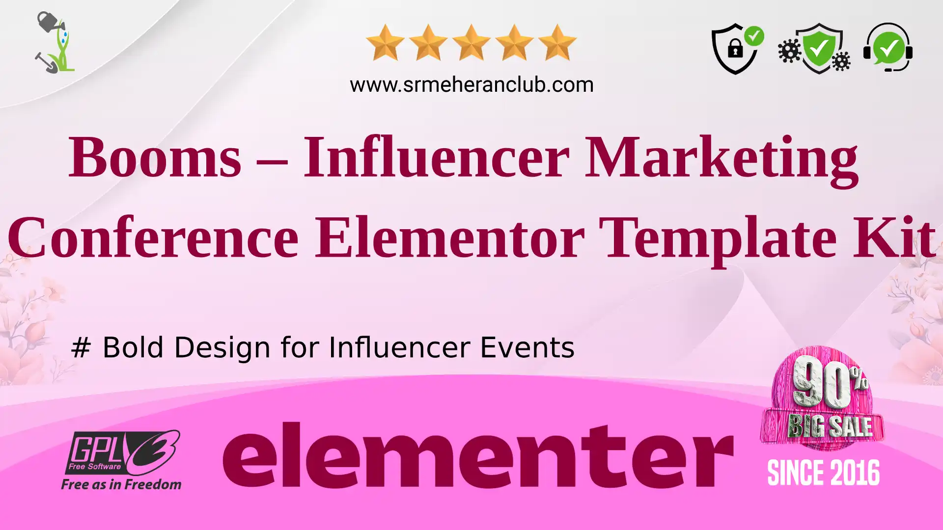 Booms – Influencer Marketing Conference Elementor Template Kit — Elementor Kit by Themeforest