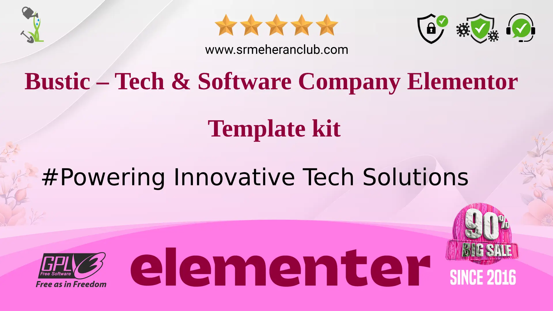 Bustic – Tech & Software Company Elementor Template kit