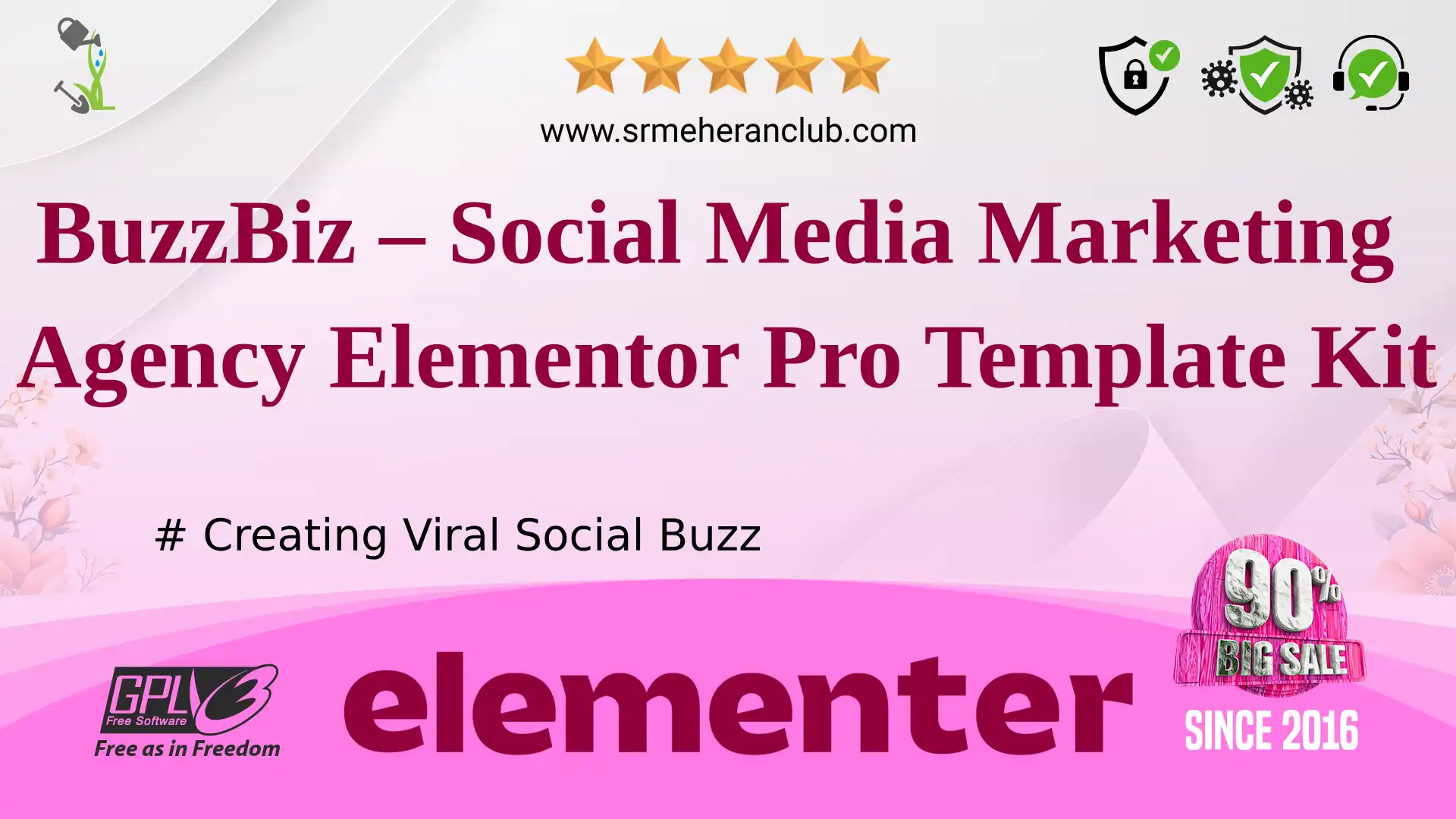 BuzzBiz – Social Media Marketing Agency Elementor Pro Template Kit