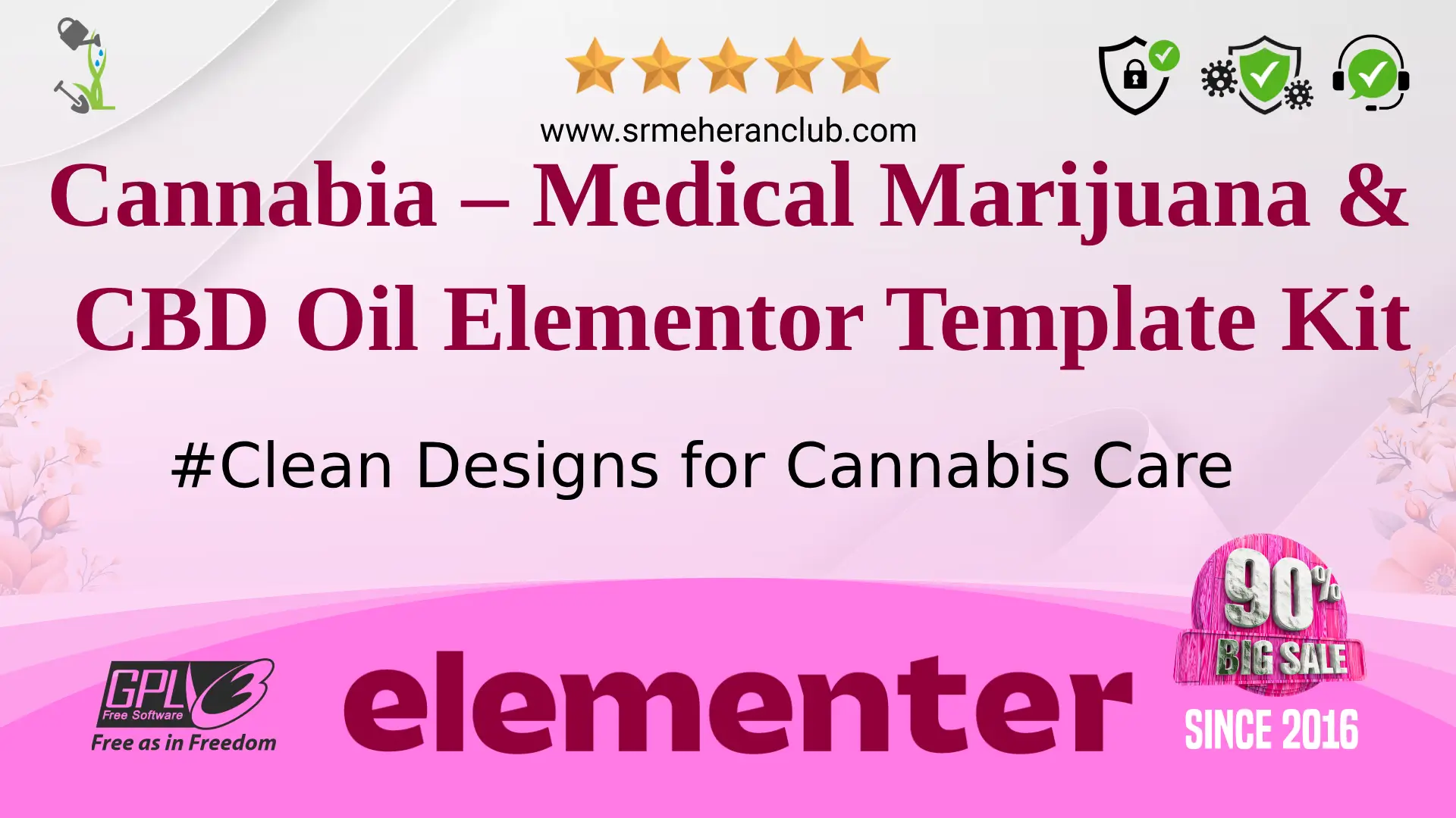 Cannabia – Medical Marijuana & CBD Oil Elementor Template Kit