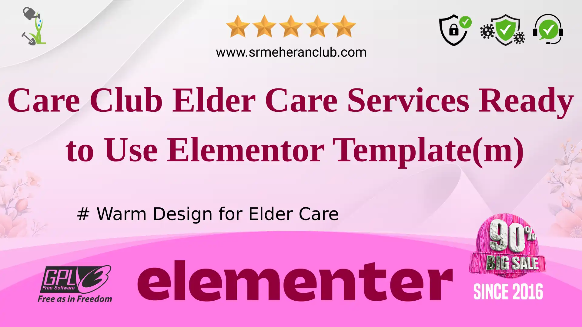 Care Club Elder Care Services Ready to Use Elementor Template(m) — Elementor Kit by Templatemonster
