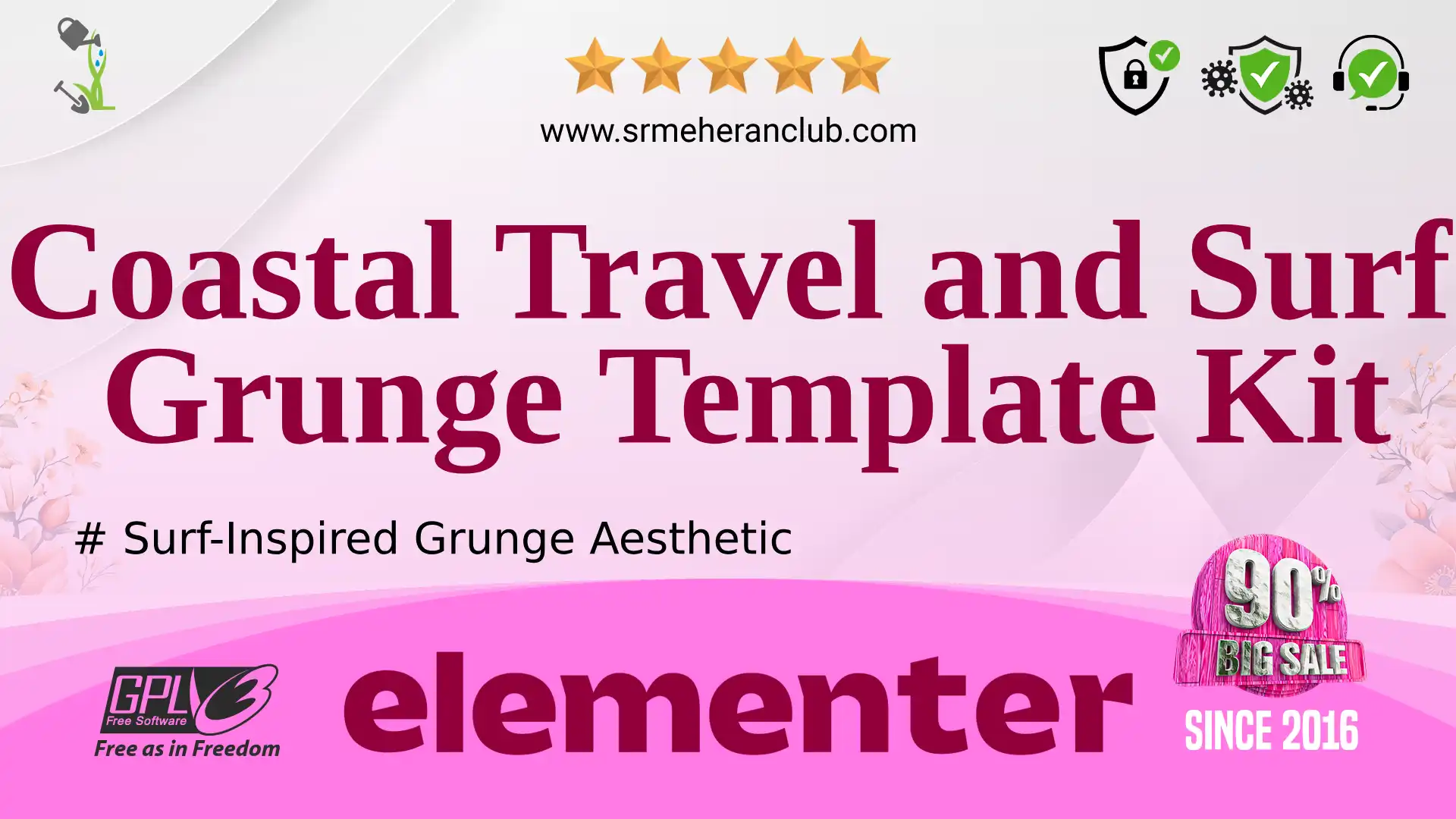 Coastal Travel and Surf Grunge Template Kit — Elementor Kit by Themeforest