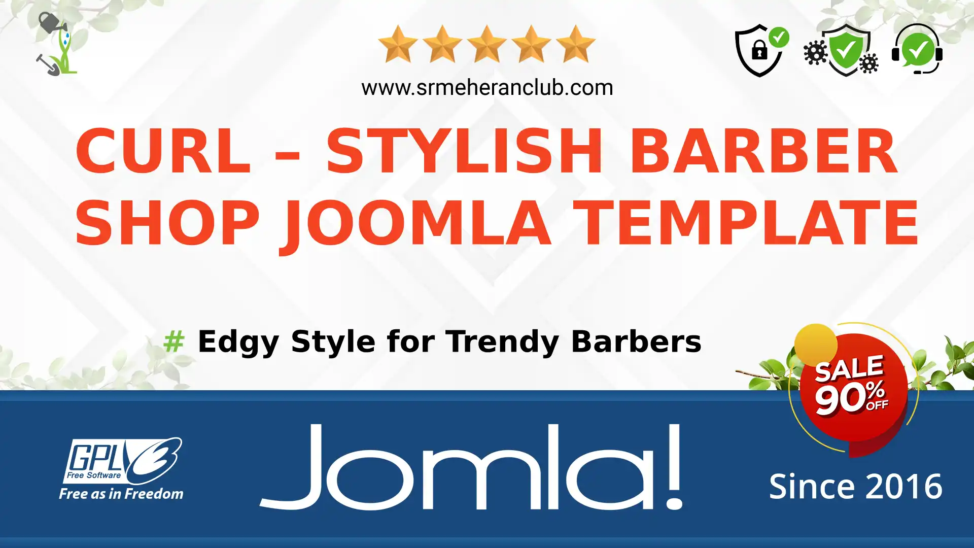 Curl – Stylish Barber Shop Joomla Template — Theme by Templatemonster