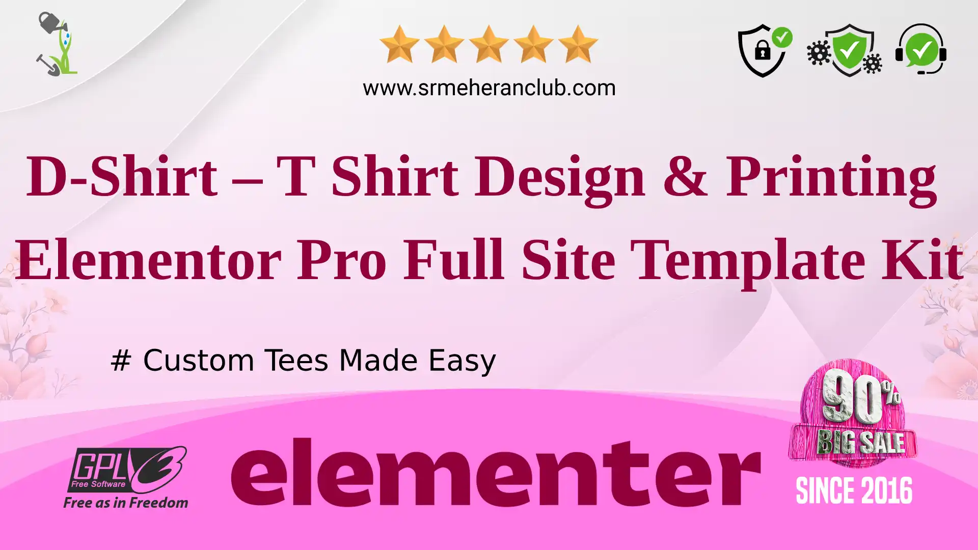 D-Shirt – T Shirt Design & Printing Elementor Pro Full Site Template Kit — Elementor Kit by Themeforest