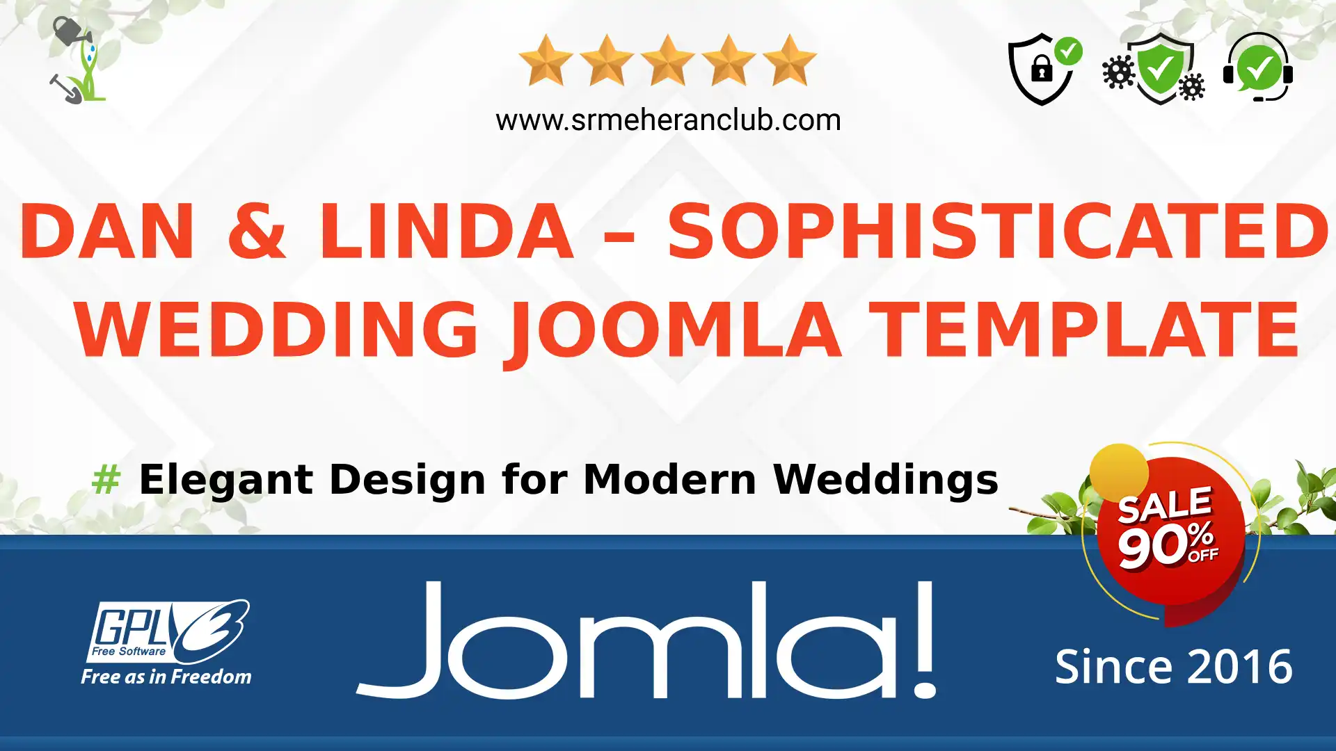 Dan & Linda – Sophisticated Wedding Joomla Template — Theme by Templatemonster