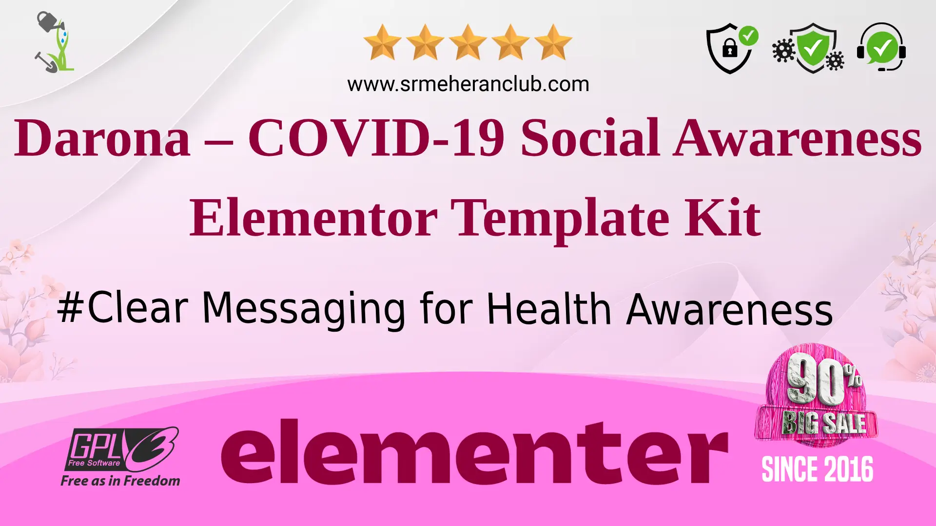 Darona – COVID-19 Social Awareness Elementor Template Kit — Elementor Kit by Themeforest