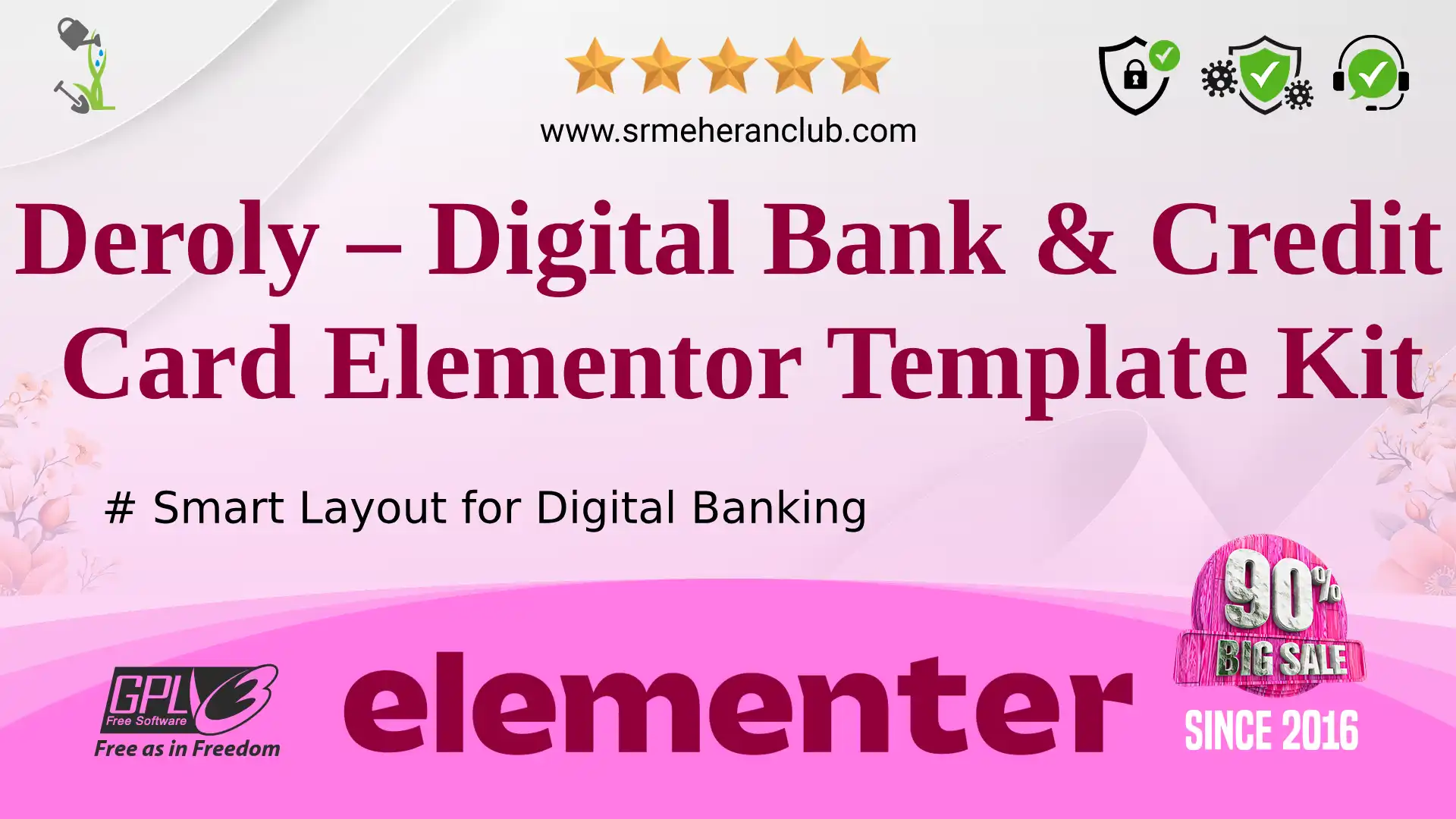 Deroly – Digital Bank & Credit Card Elementor Template Kit