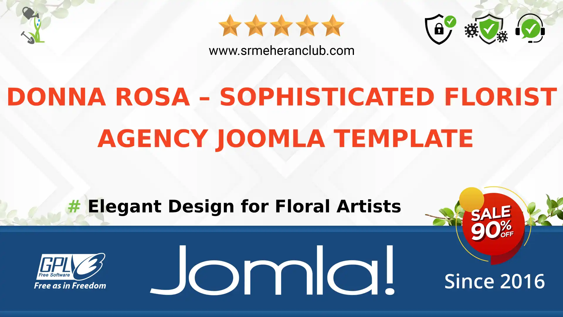 Donna Rosa – Sophisticated Florist Agency Joomla Template — Theme by Templatemonster