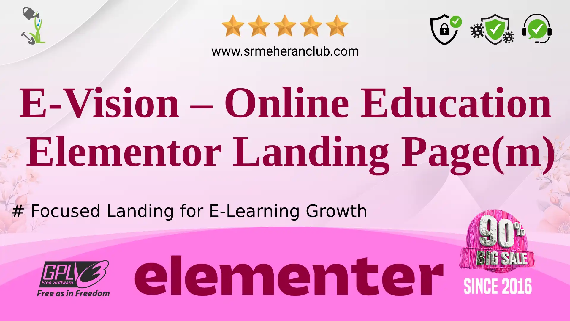 E-Vision – Online Education Elementor Landing Page(m) — Theme by Templatemonster
