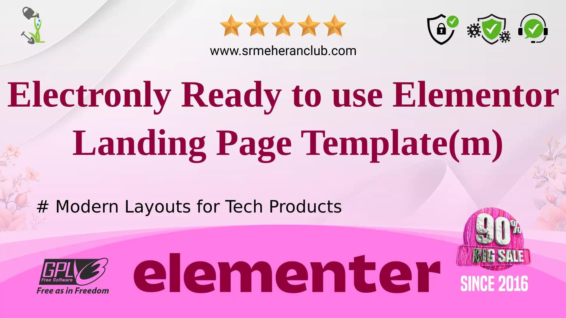 Electronly Ready to use Elementor Landing Page Template(m) — Elementor Kit by Templatemonster