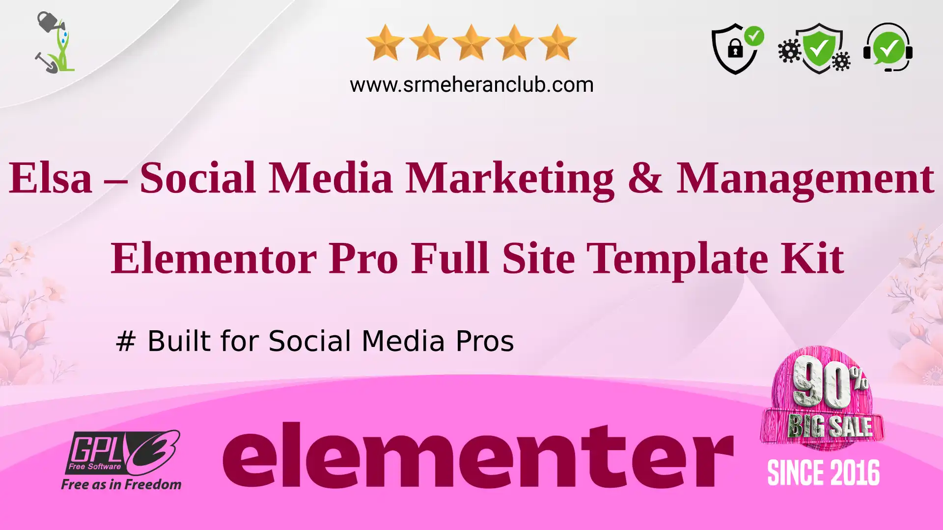 Elsa – Social Media Marketing & Management Elementor Pro Full Site Template Kit