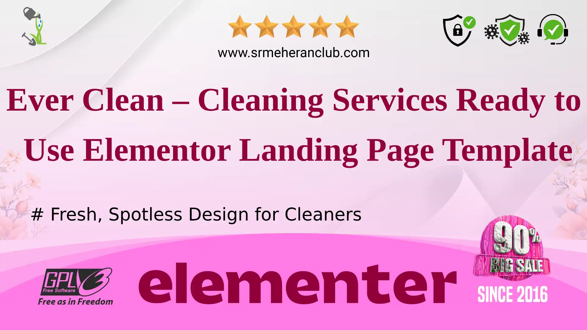 Ever Clean – Cleaning Services Ready to Use Elementor Landing Page Template — Elementor Kit by Templatemonster