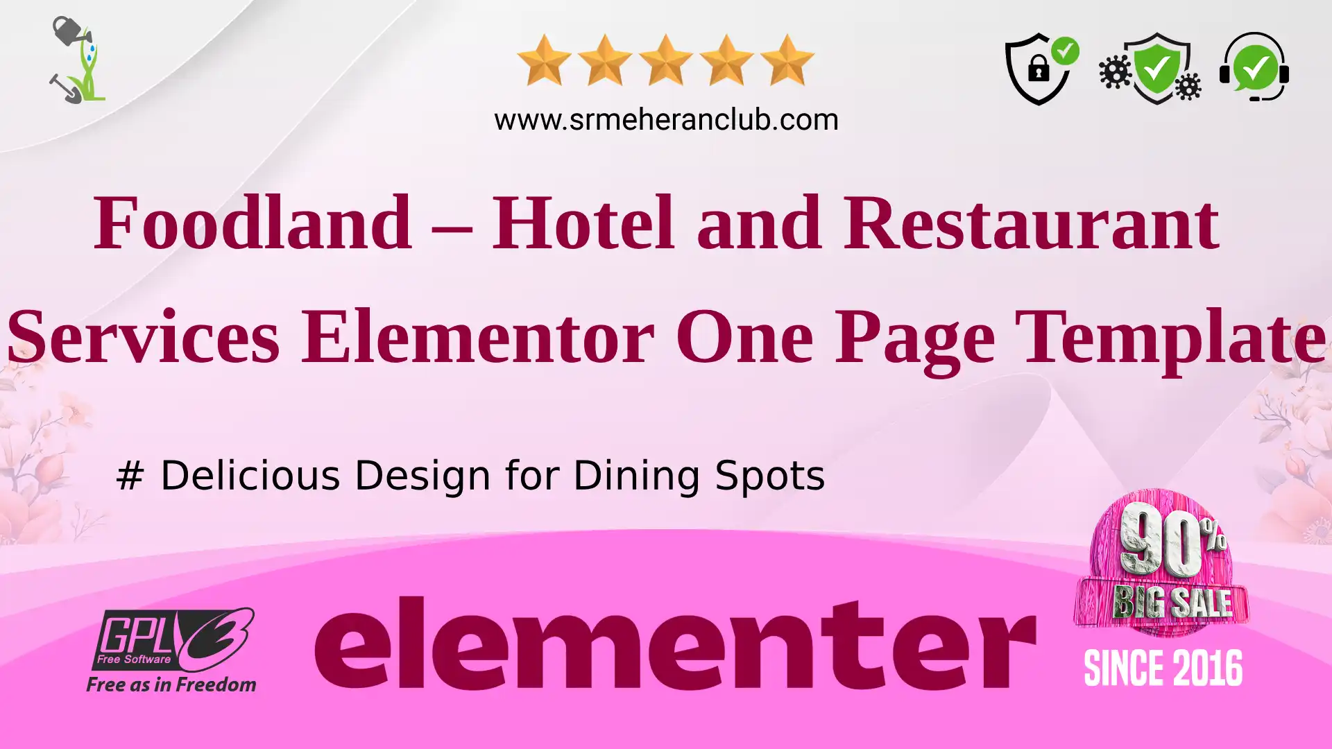 Foodland – Hotel and Restaurant Services Elementor One Page Template — Elementor Kit by Templatemonster