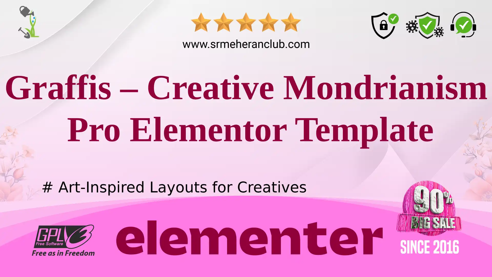 Graffis – Creative Mondrianism Pro Elementor Template — Elementor Kit by Templatemonster
