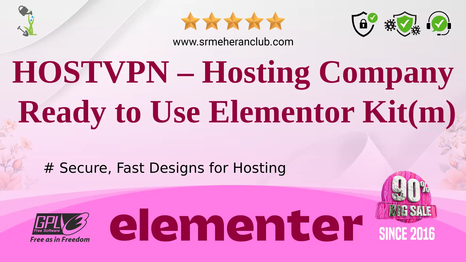 HOSTVPN – Hosting Company Ready to Use Elementor Kit(m) — Elementor Kit by Templatemonster