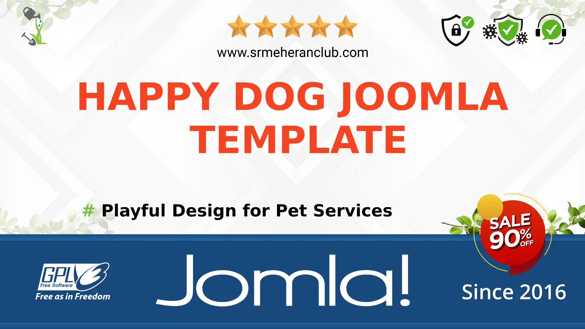 Happy Dog Joomla Template — Theme by Templatemonster