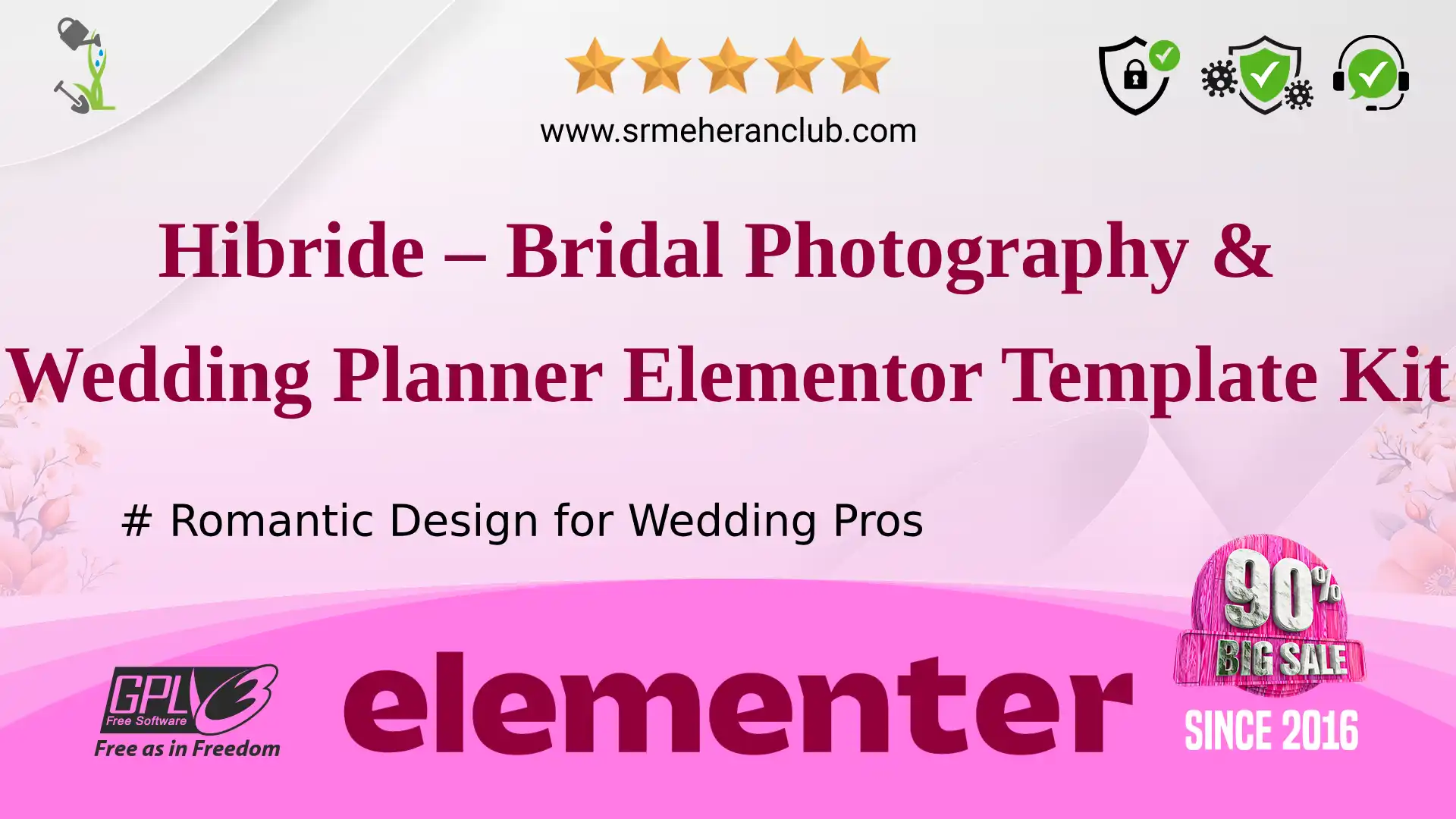 Hibride – Bridal Photography & Wedding Planner Elementor Template Kit