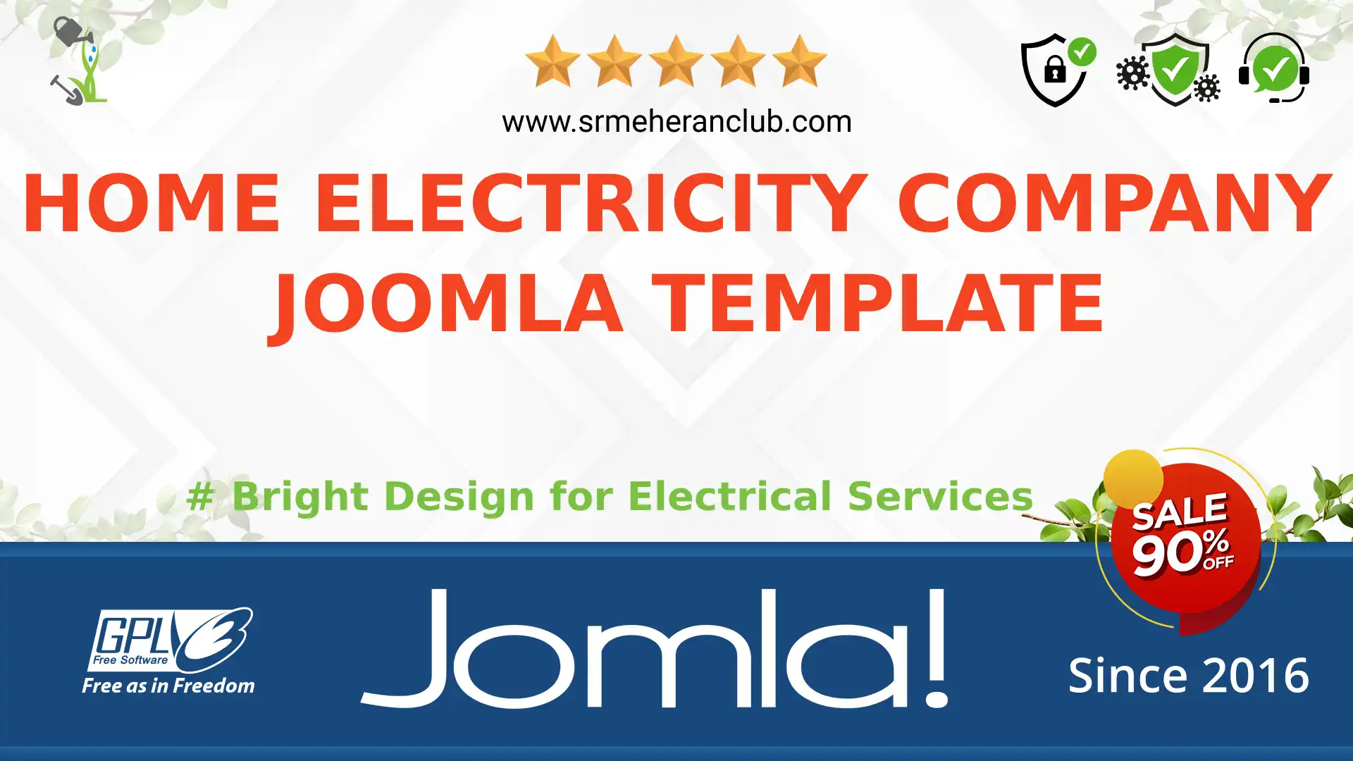 Home Electricity Company Joomla Template — Theme by Templatemonster
