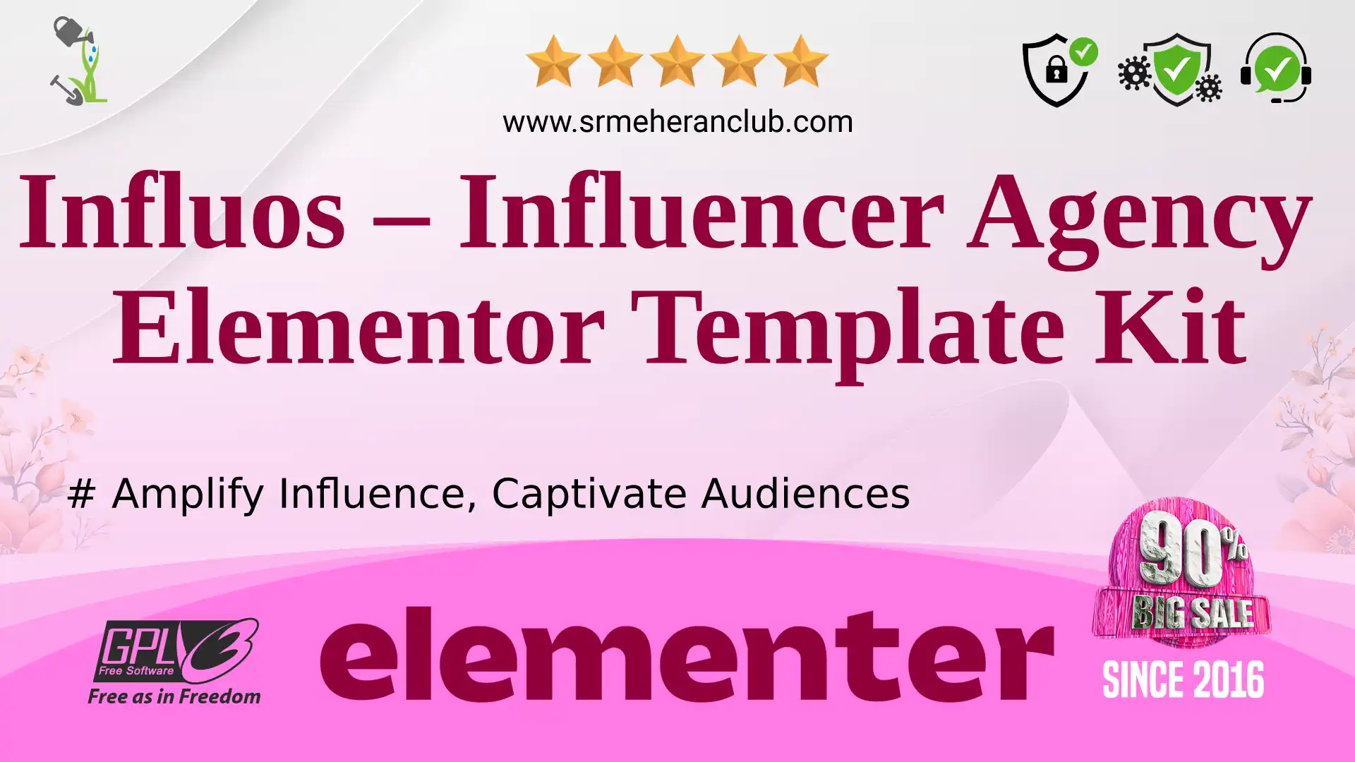 Influos – Influencer Agency Elementor Template Kit
