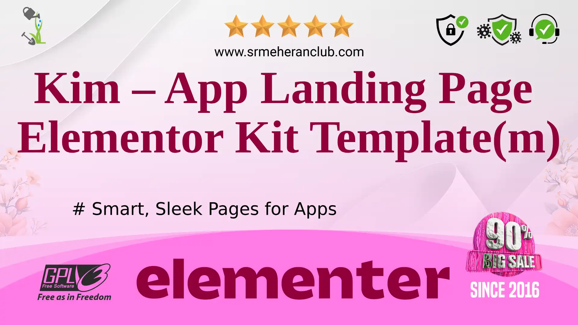 Kim – App Landing Page Elementor Kit Template(m) — Elementor Kit by Templatemonster