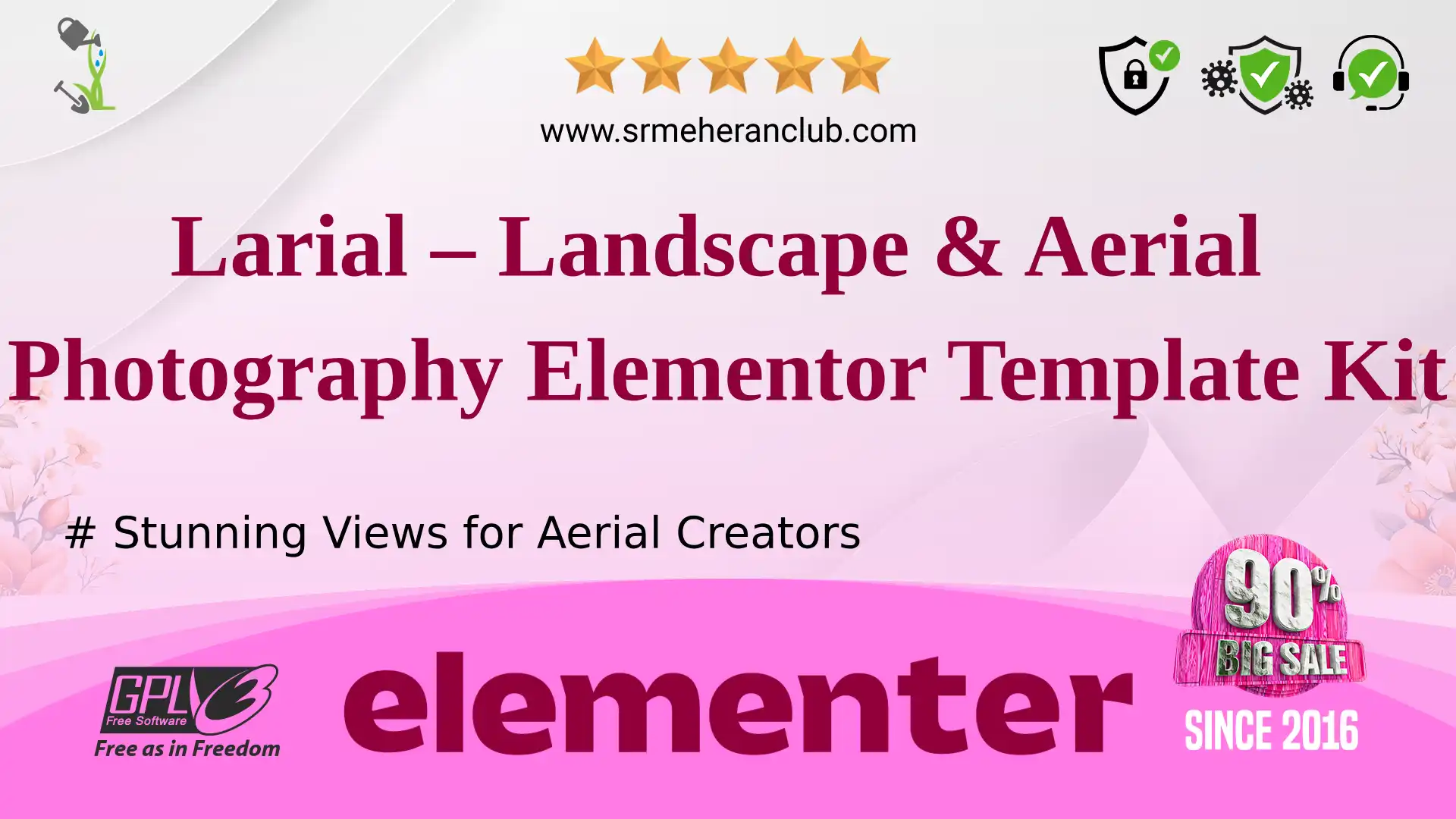 Larial – Landscape & Aerial Photography Elementor Template Kit