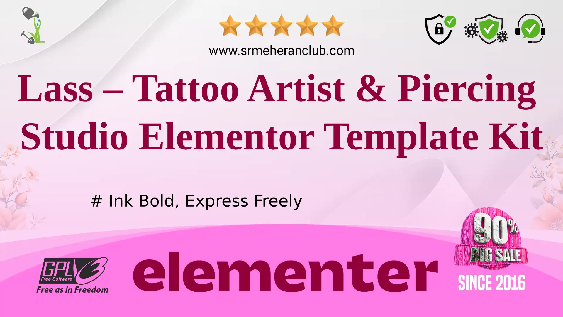 Lass – Tattoo Artist & Piercing Studio Elementor Template Kit — Elementor Kit by Themeforest
