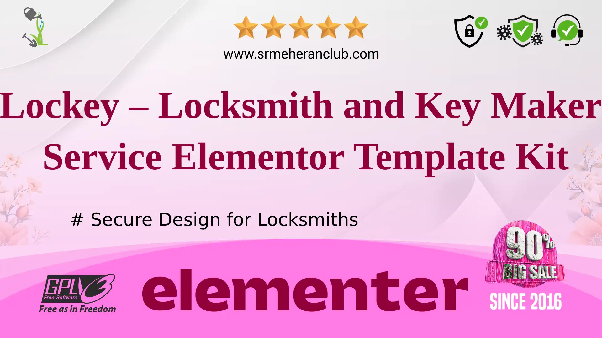 Lockey – Locksmith and Key Maker Service Elementor Template Kit