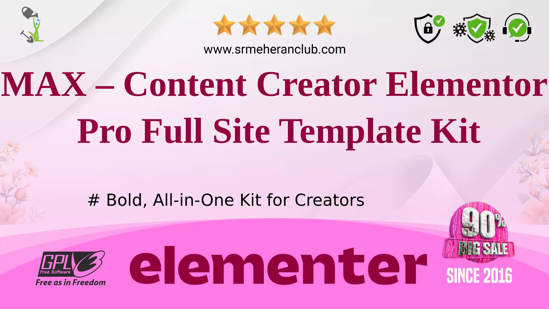 MAX – Content Creator Elementor Pro Full Site Template Kit